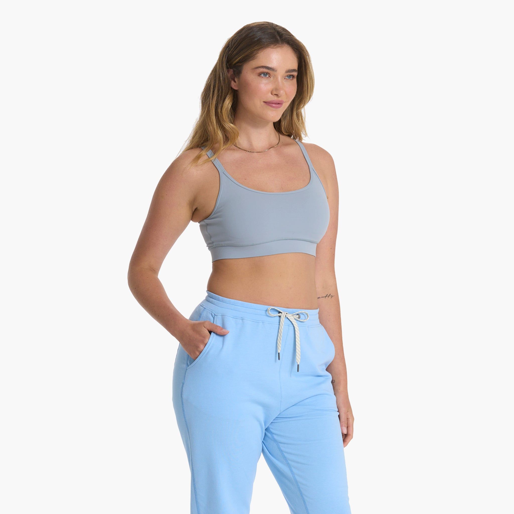 Mindset Bra | Light Cloud sold by Vuori product image thumbnail 2