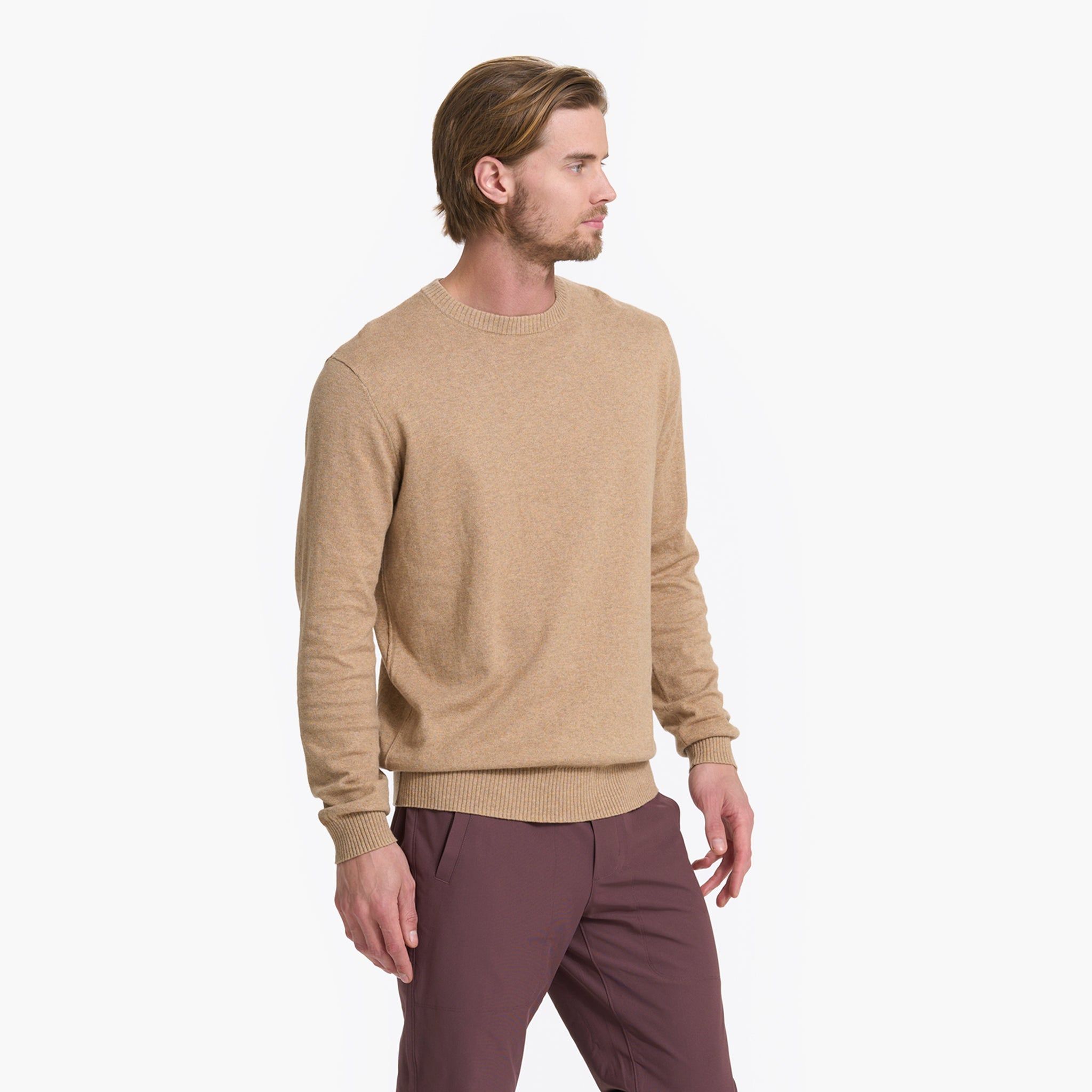 Fluent Sweater | Camel Heather sold by Vuori product image thumbnail 3
