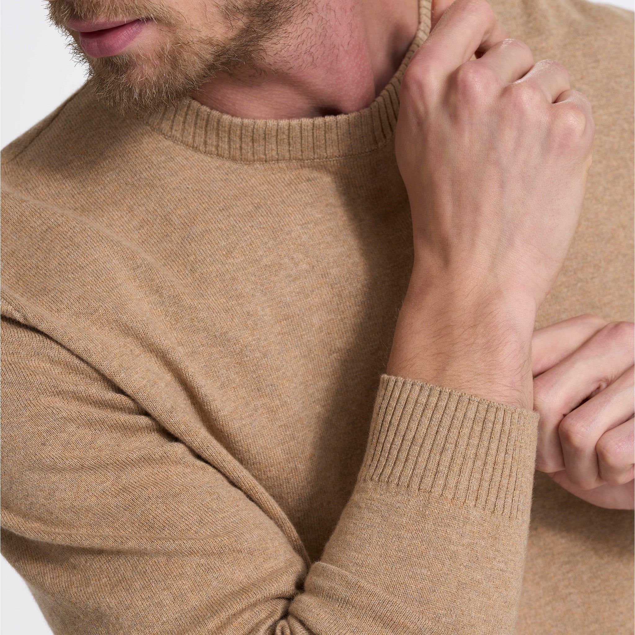 Fluent Sweater | Camel Heather sold by Vuori product image thumbnail 6