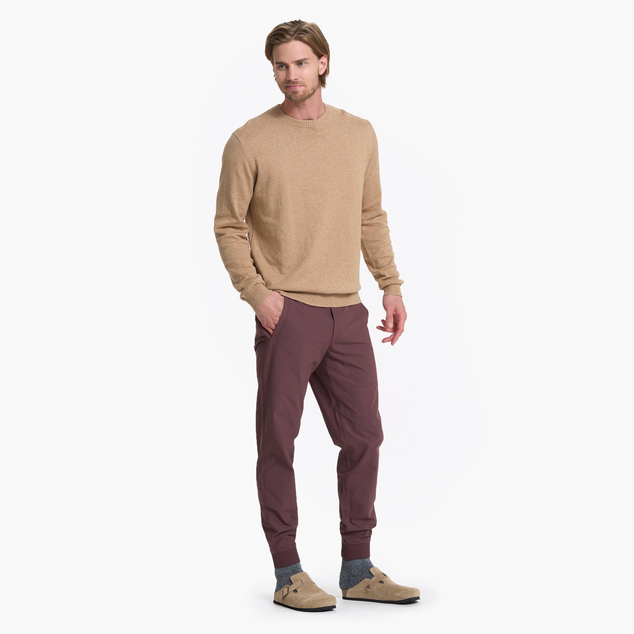Fluent Sweater | Camel Heather sold by Vuori product image thumbnail 5