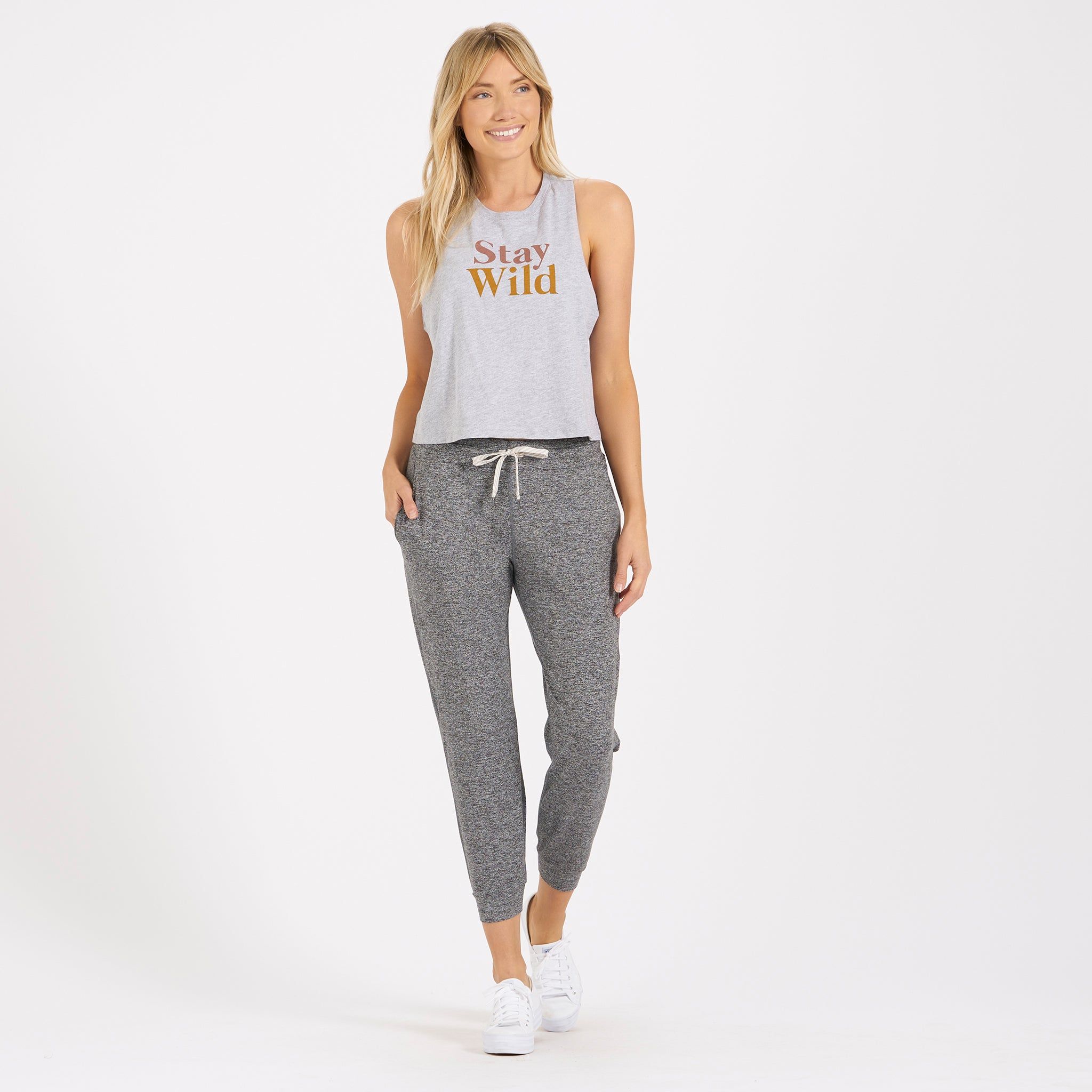 Stay Wild Tank | Heather Grey sold by Vuori product image thumbnail 2