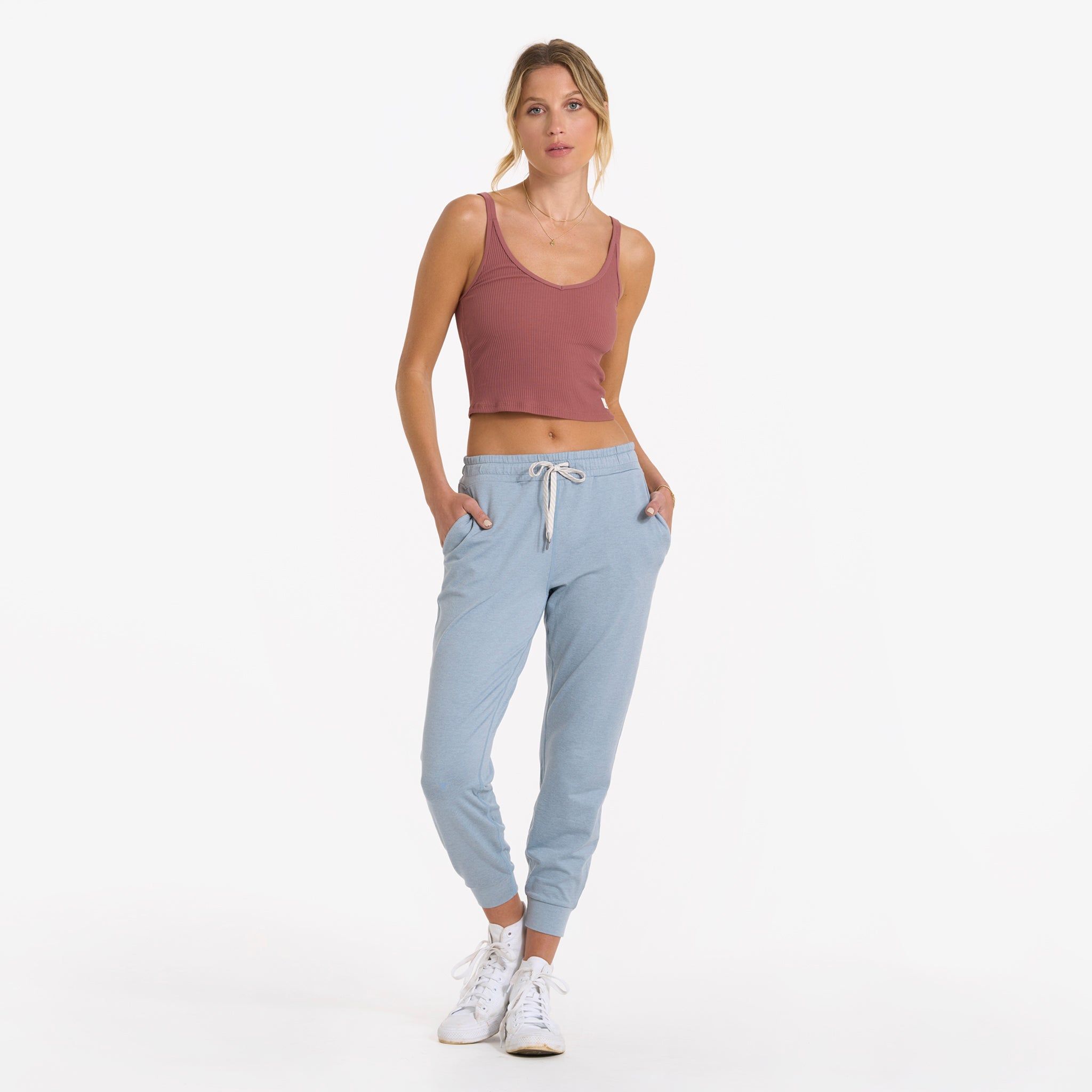 Rib Crop Tank | Rosewood sold by Vuori product image thumbnail 5
