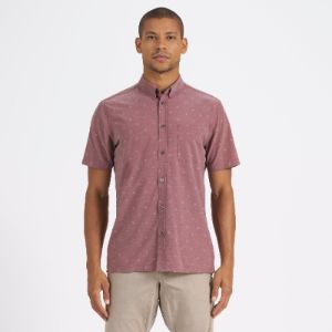 Short-Sleeve Bridge Button Down | Terracotta Bird sold by Vuori