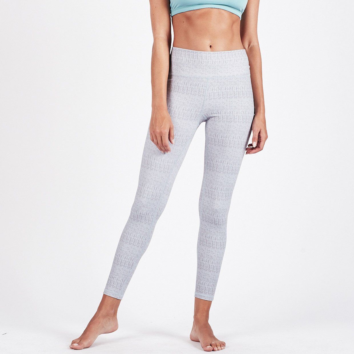 Vibes Mid Rise Legging | Grey Arrow Texture sold by Vuori