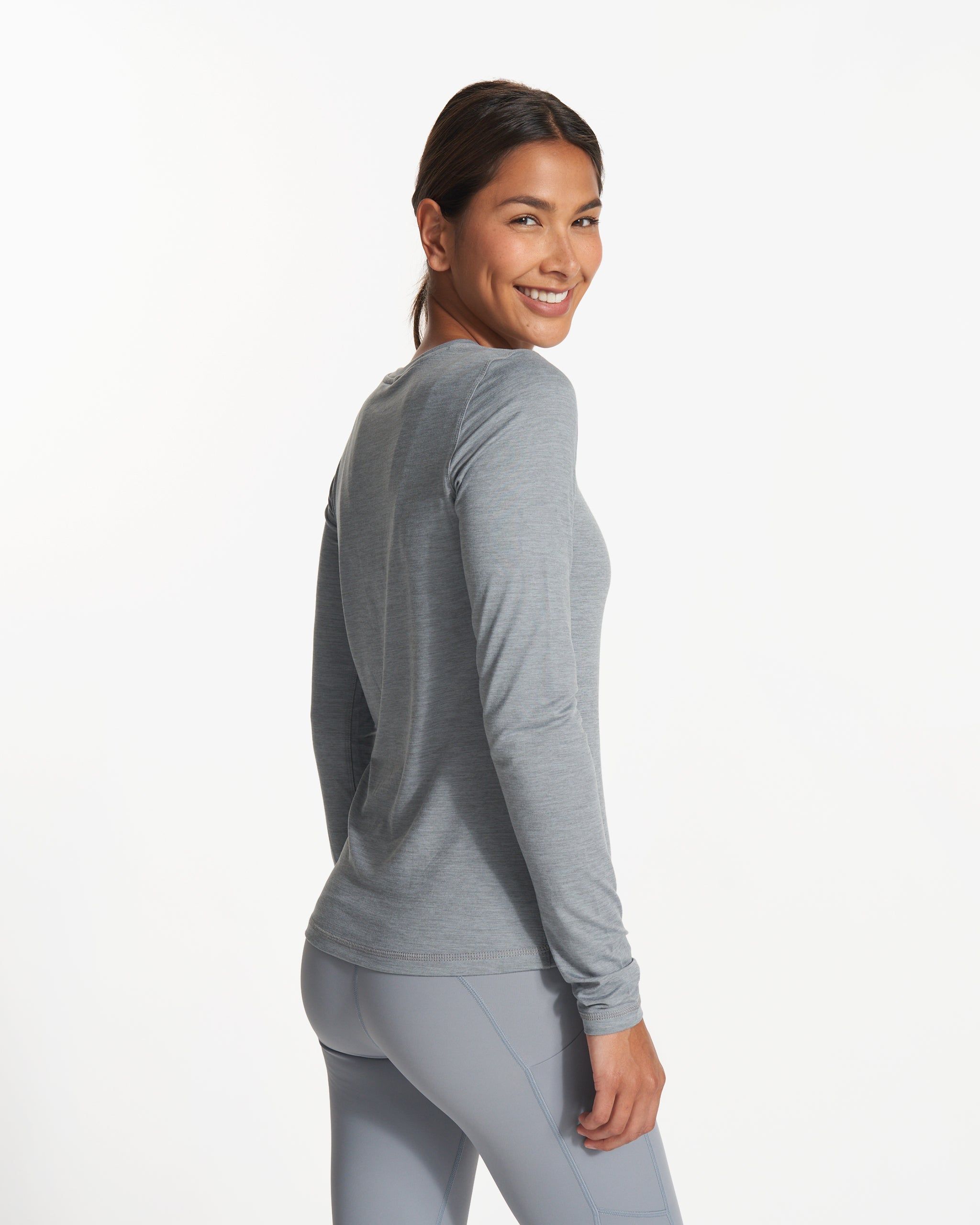 Long Sleeve Lux Crew | Flint Heather sold by Vuori product image thumbnail 4