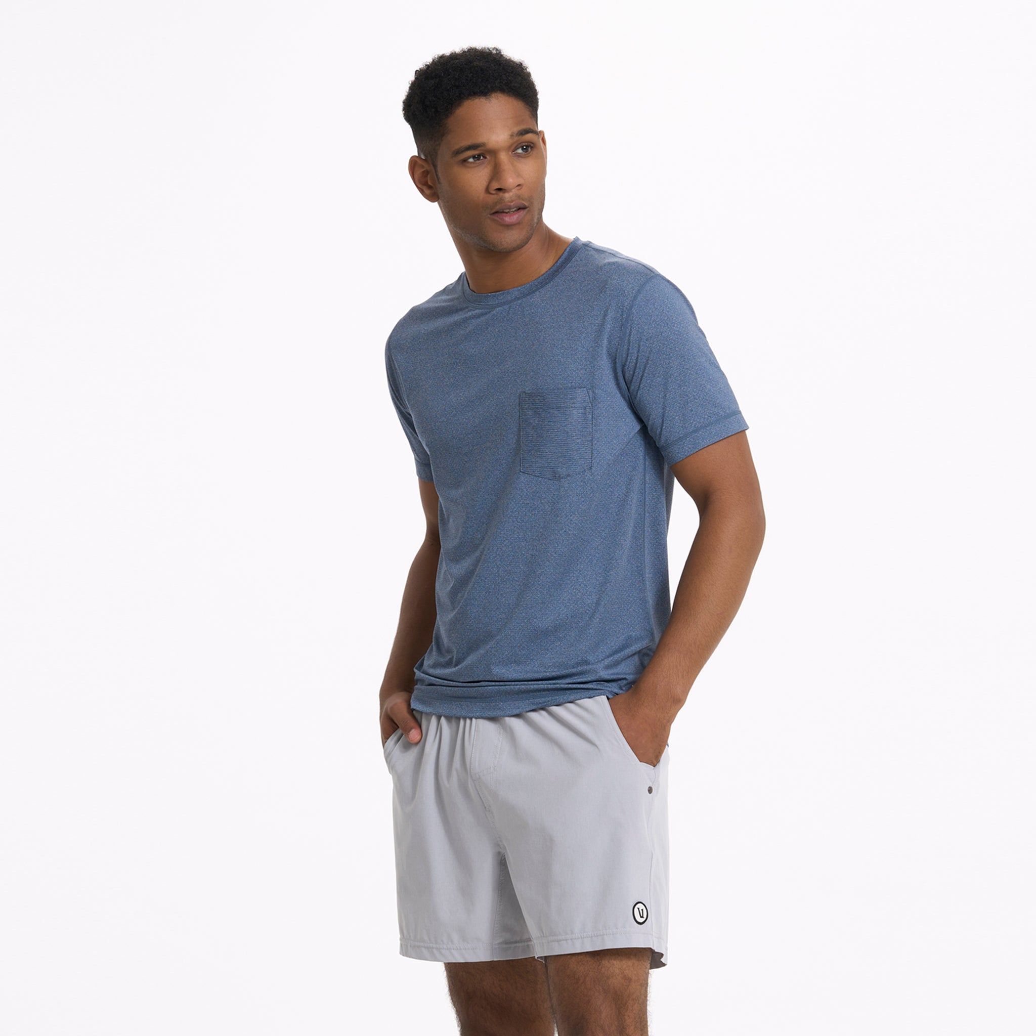 Tradewind Performance Tee | Coastal Heather sold by Vuori product image thumbnail 3