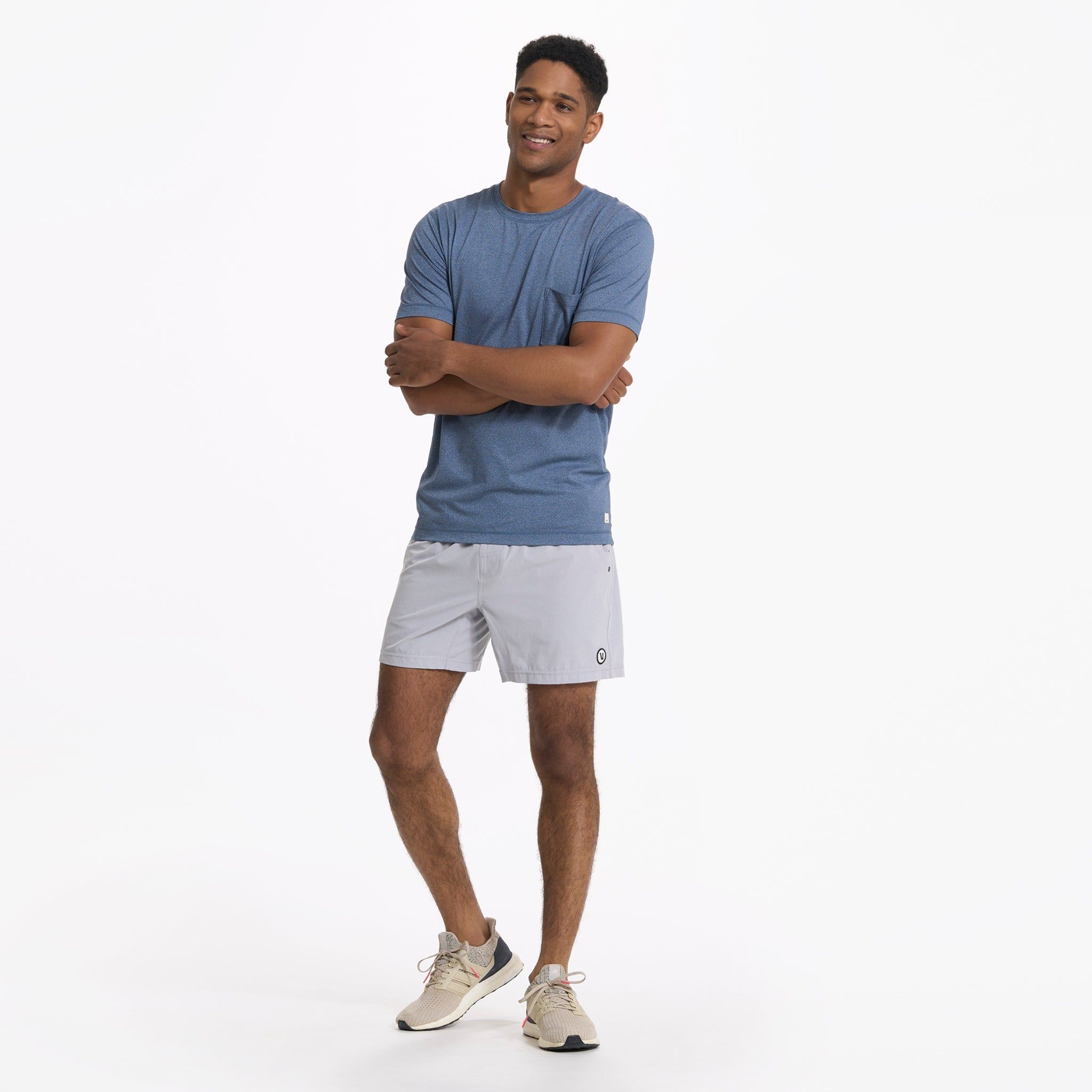 Tradewind Performance Tee | Coastal Heather sold by Vuori product image thumbnail 5
