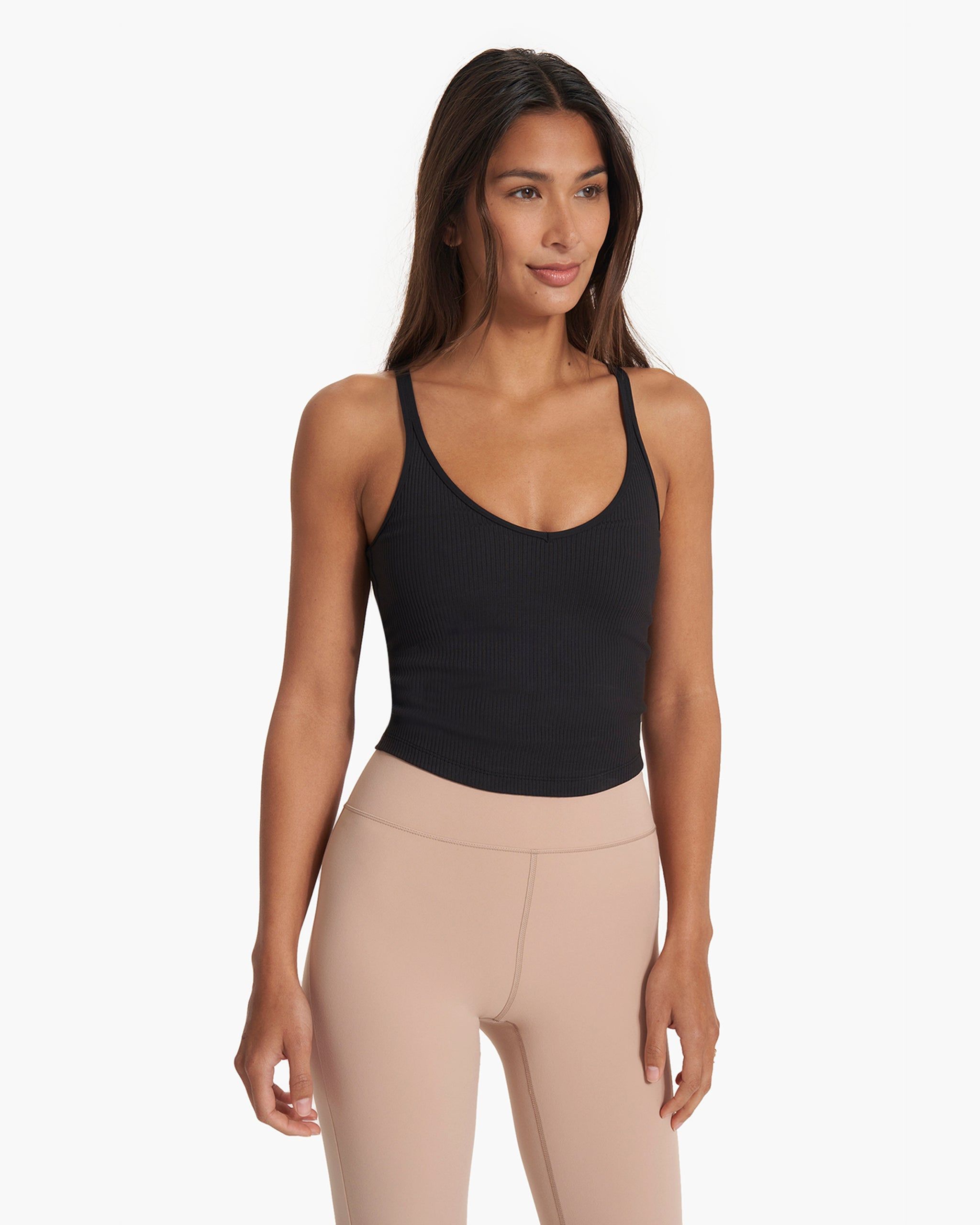 Rib Crop Tank | Black sold by Vuori product image thumbnail 2