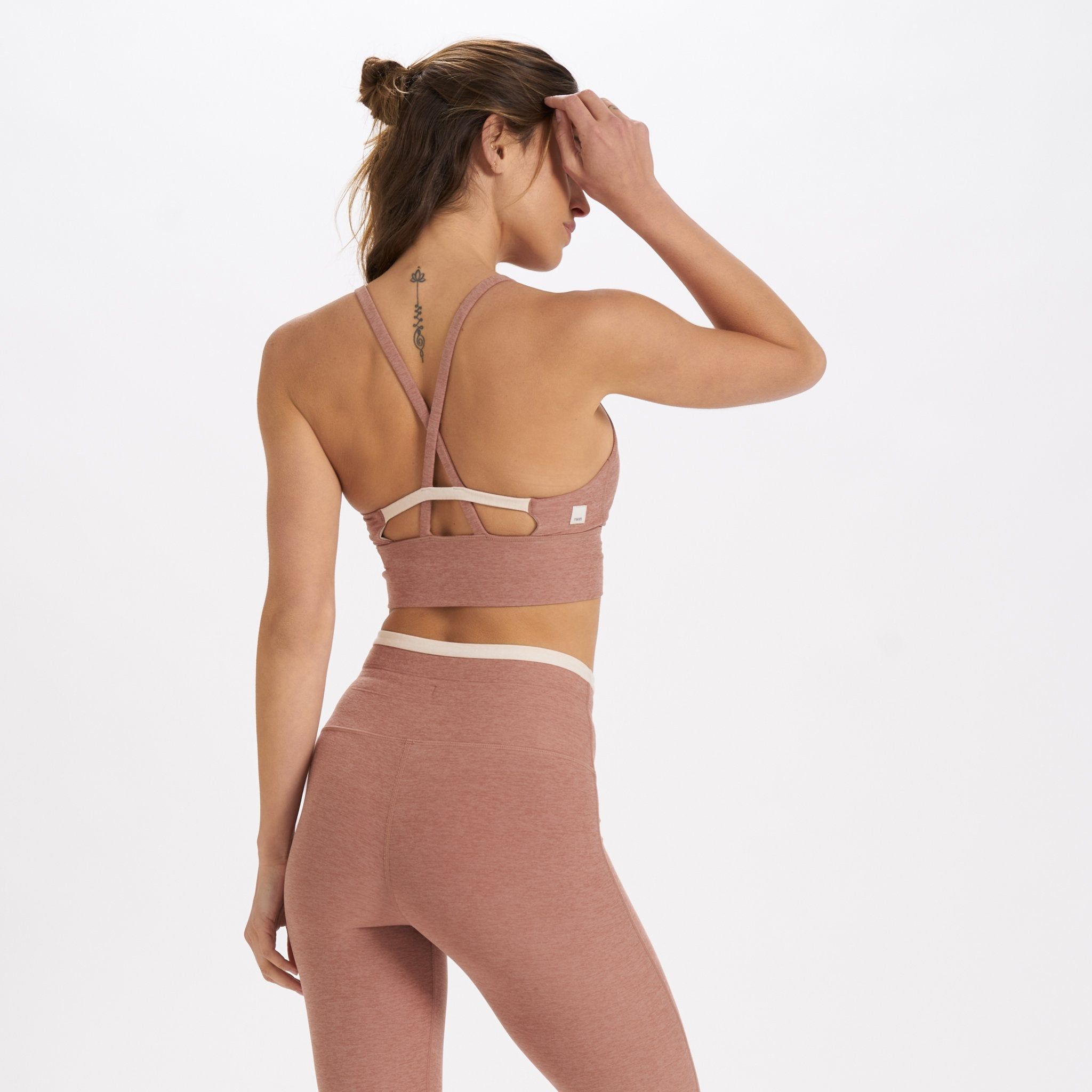Long Line Elevation Bra | Light Terracotta Heather sold by Vuori product image thumbnail 2