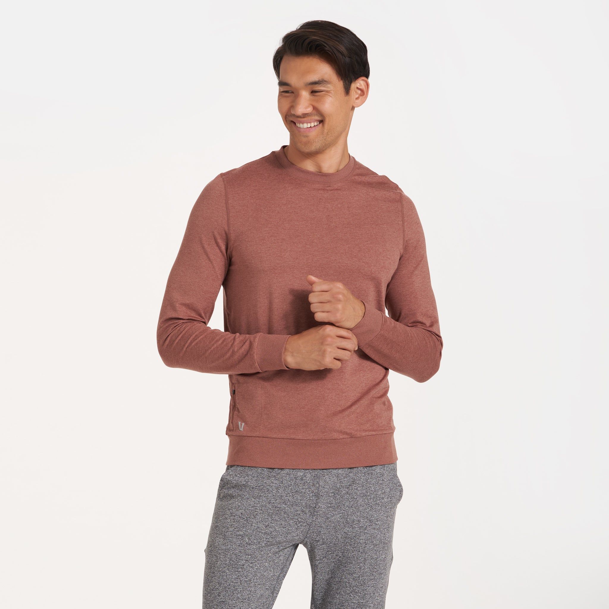 Ponto Performance Crew | Terracotta Heather sold by Vuori product image thumbnail 3