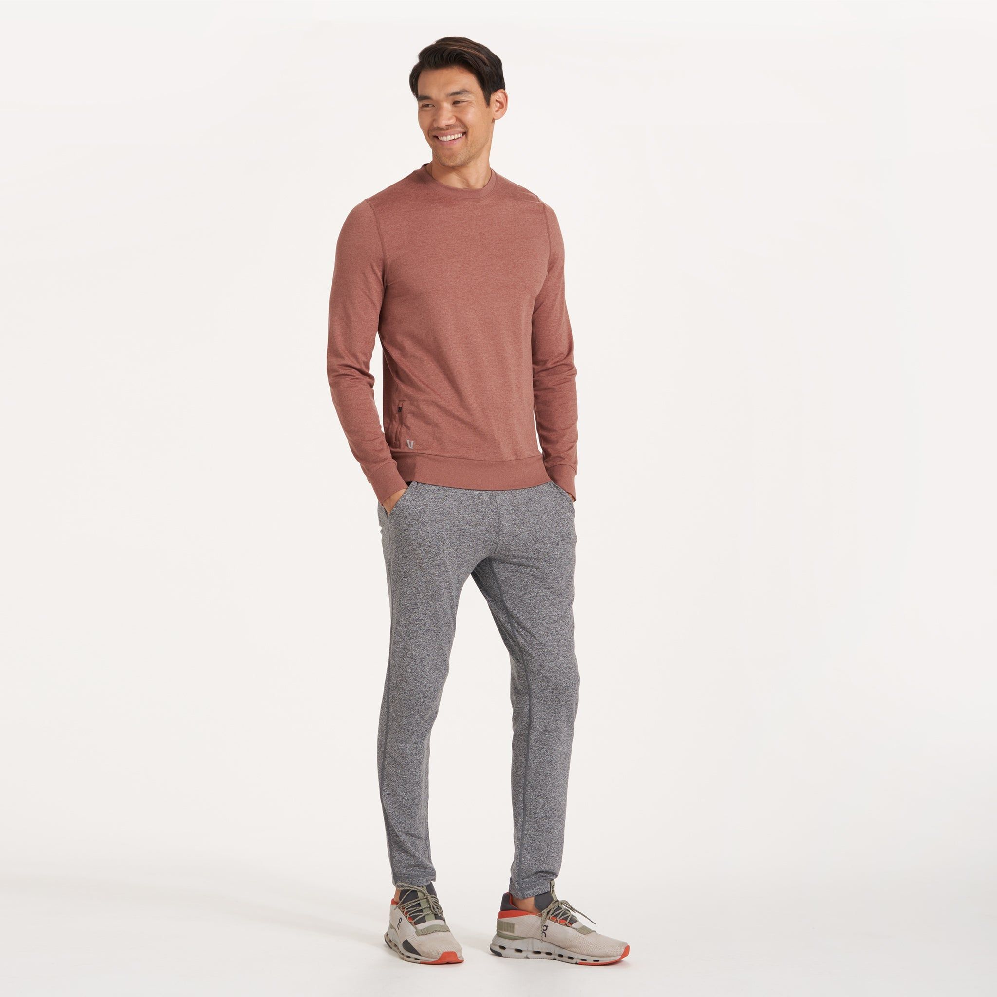 Ponto Performance Crew | Terracotta Heather sold by Vuori product image thumbnail 5