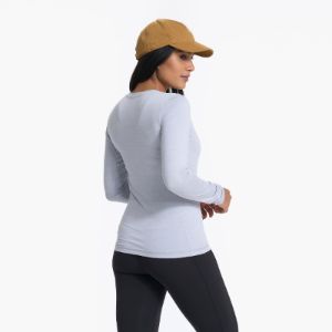 Long-Sleeve Lux Crew | Platinum Heather sold by Vuori