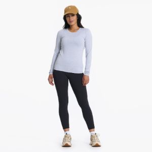Long-Sleeve Lux Crew | Platinum Heather sold by Vuori