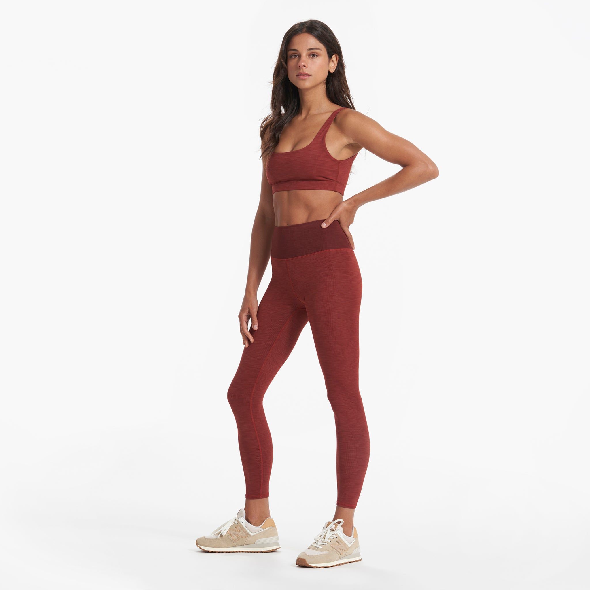 Lux Rib Studio Legging | Currant Heather sold by Vuori product image thumbnail 8