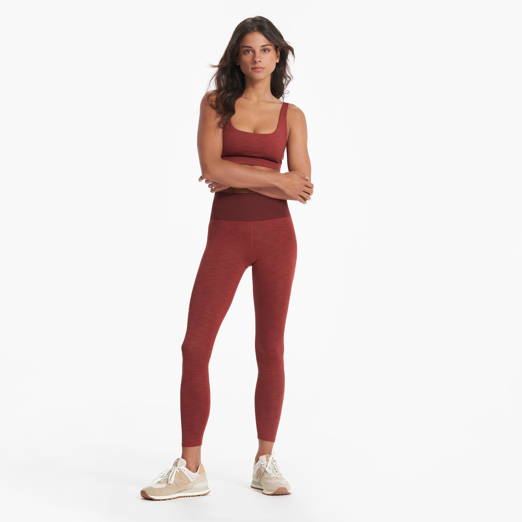 Lux Rib Studio Legging | Currant Heather sold by Vuori product image thumbnail 4