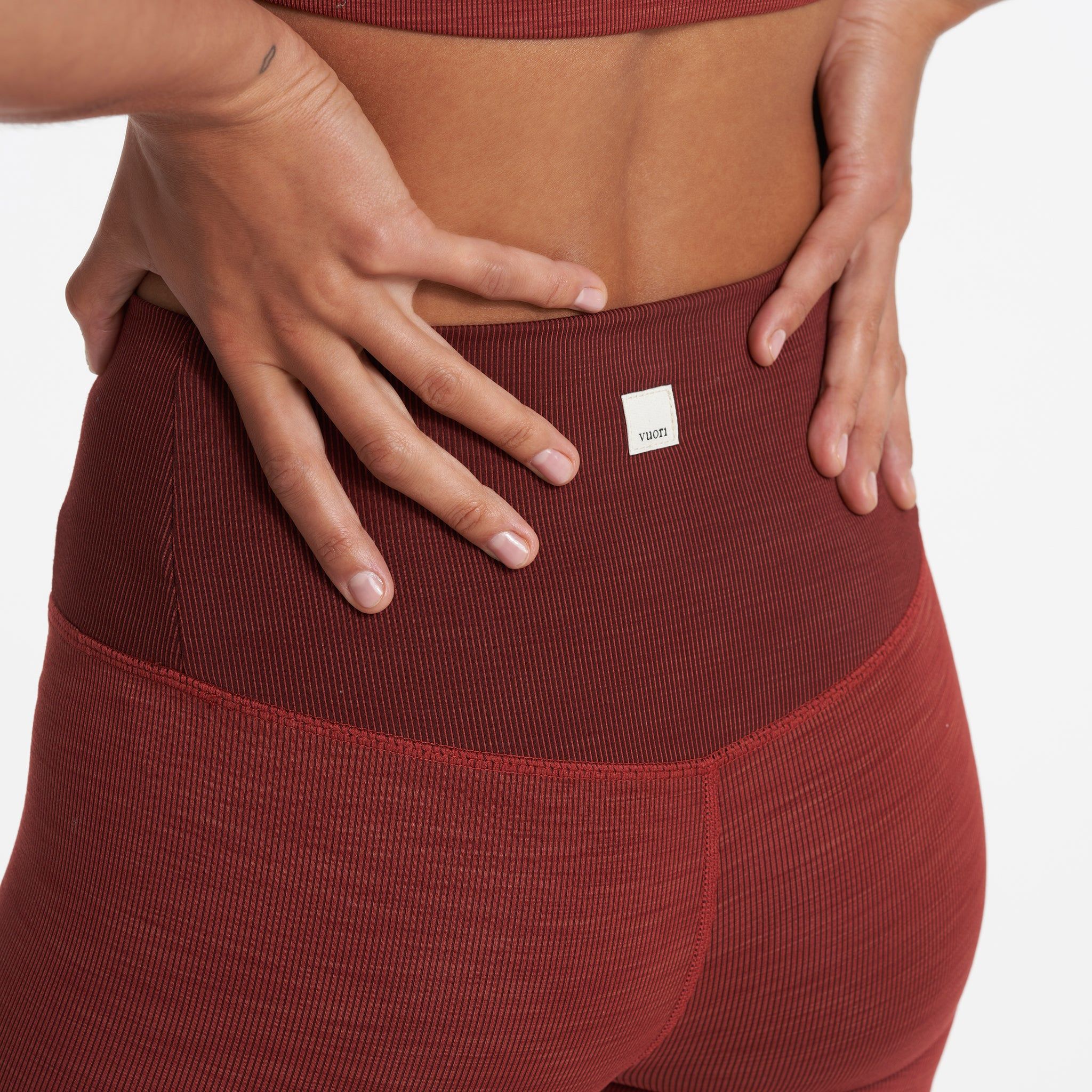 Lux Rib Studio Legging | Currant Heather sold by Vuori product image thumbnail 6