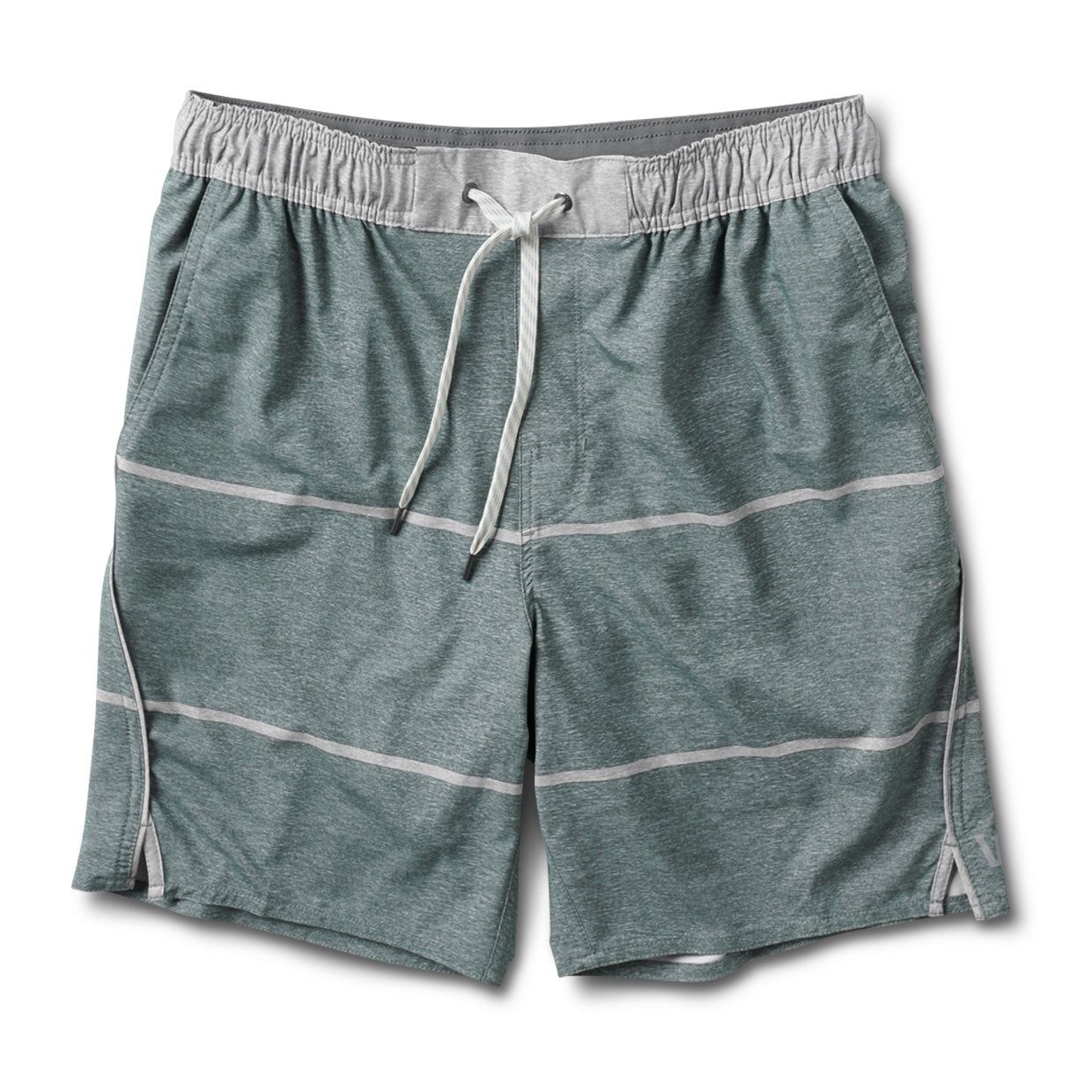 Trail Short | Evergreen Heather Stripe sold by Vuori
