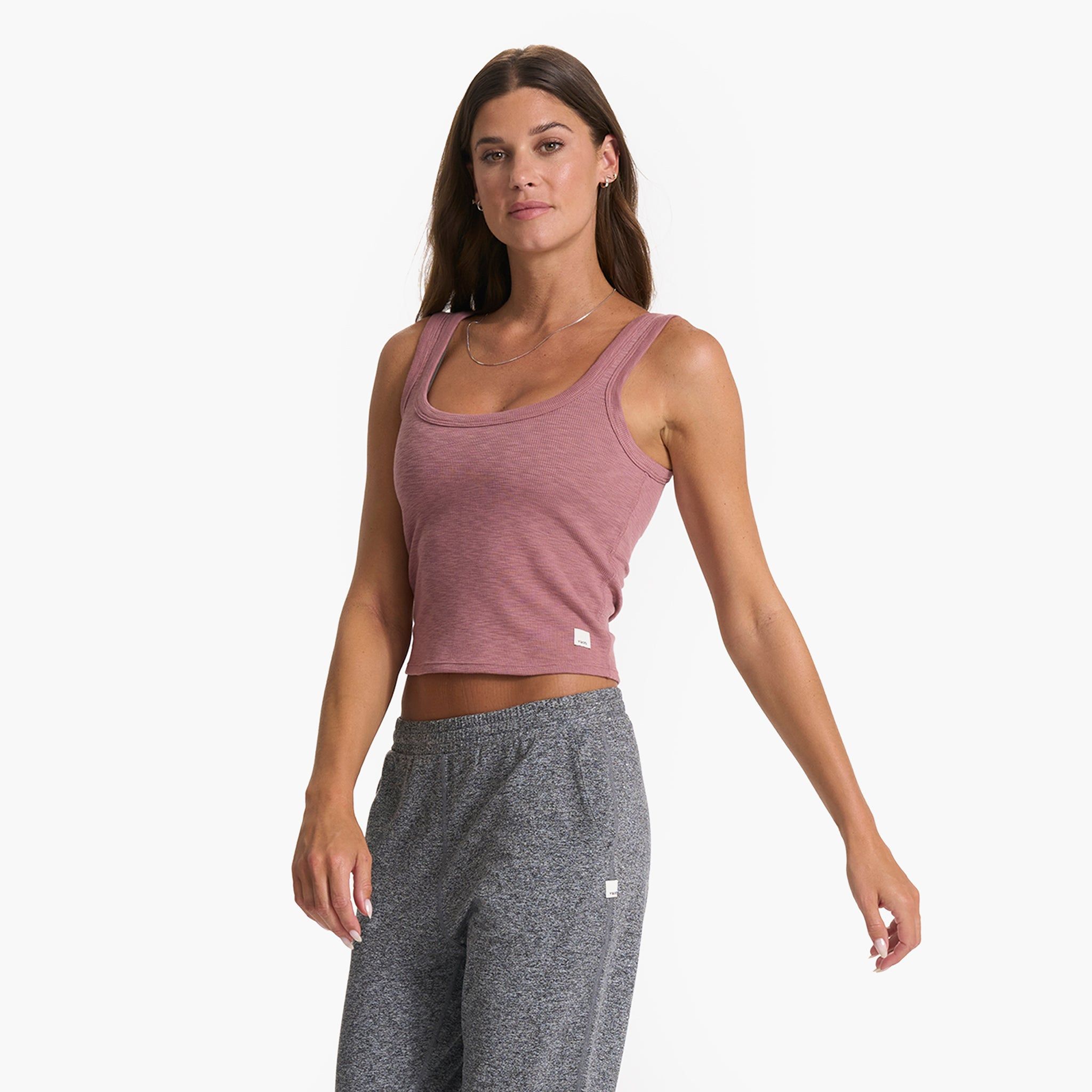 Sunrise Crop Tank | Marsala sold by Vuori product image thumbnail 3
