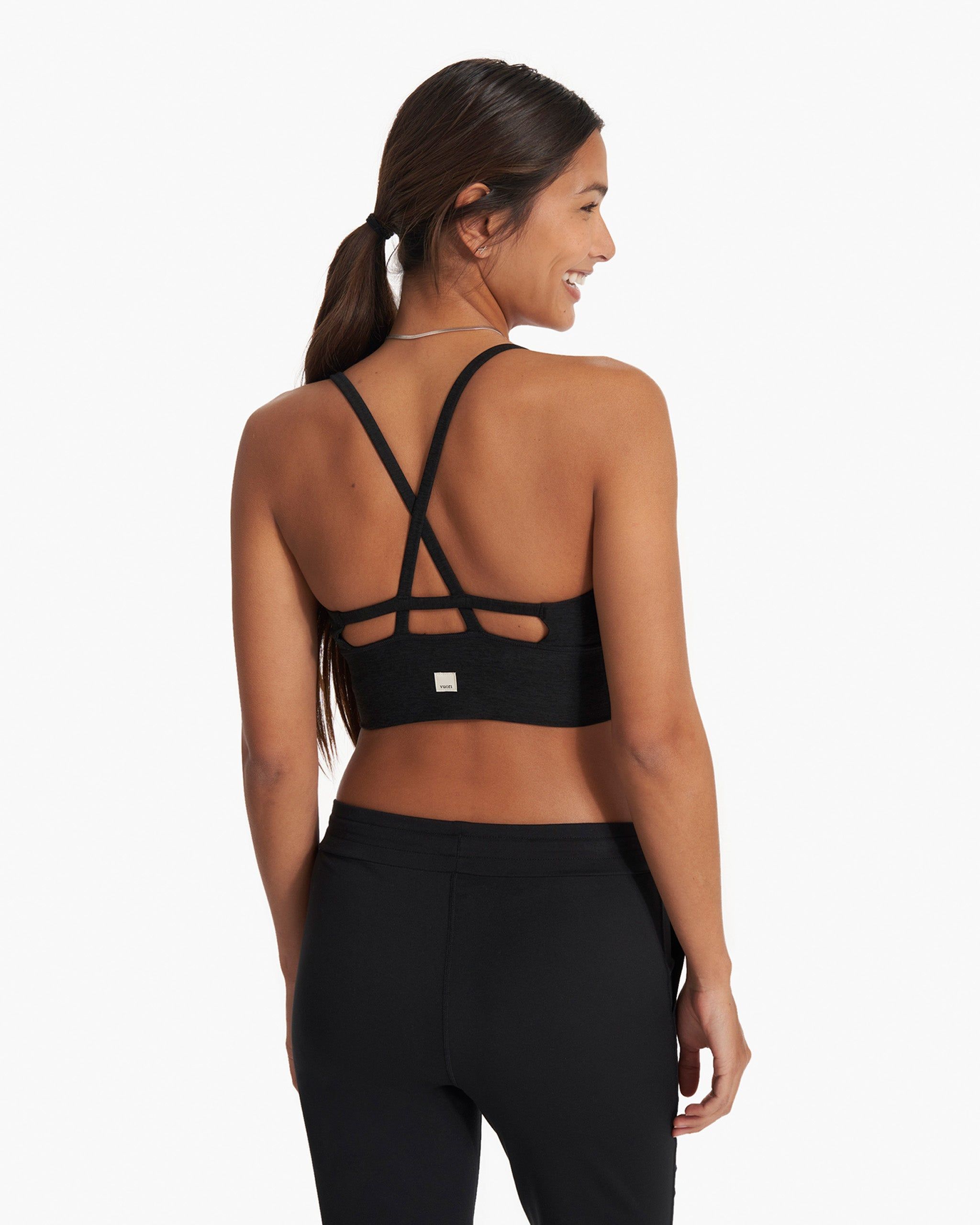 Long Line Elevation Bra | Black Heather sold by Vuori product image thumbnail 3