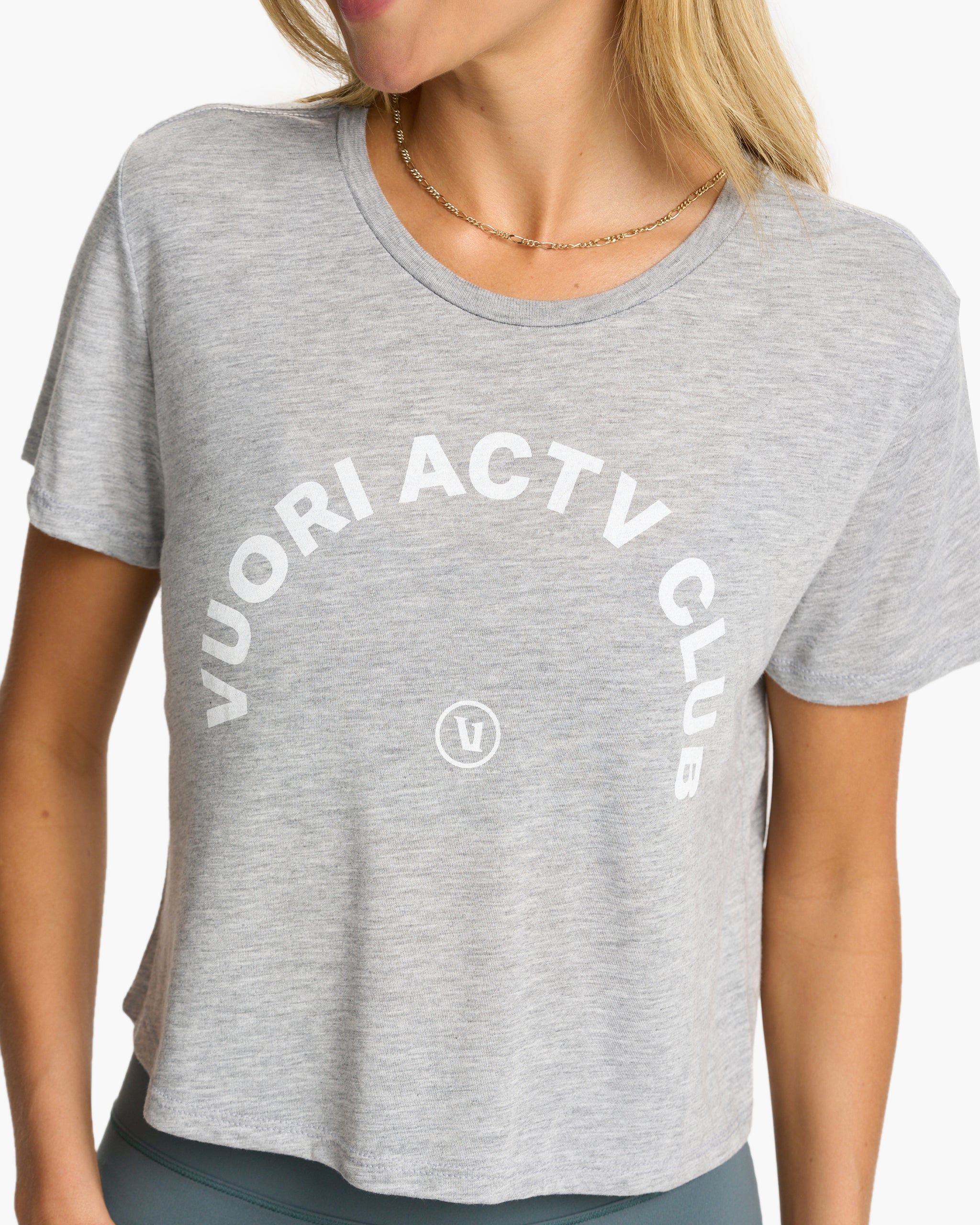 ACTV Club Tee 2.0 | Heather Grey sold by Vuori product image thumbnail 3