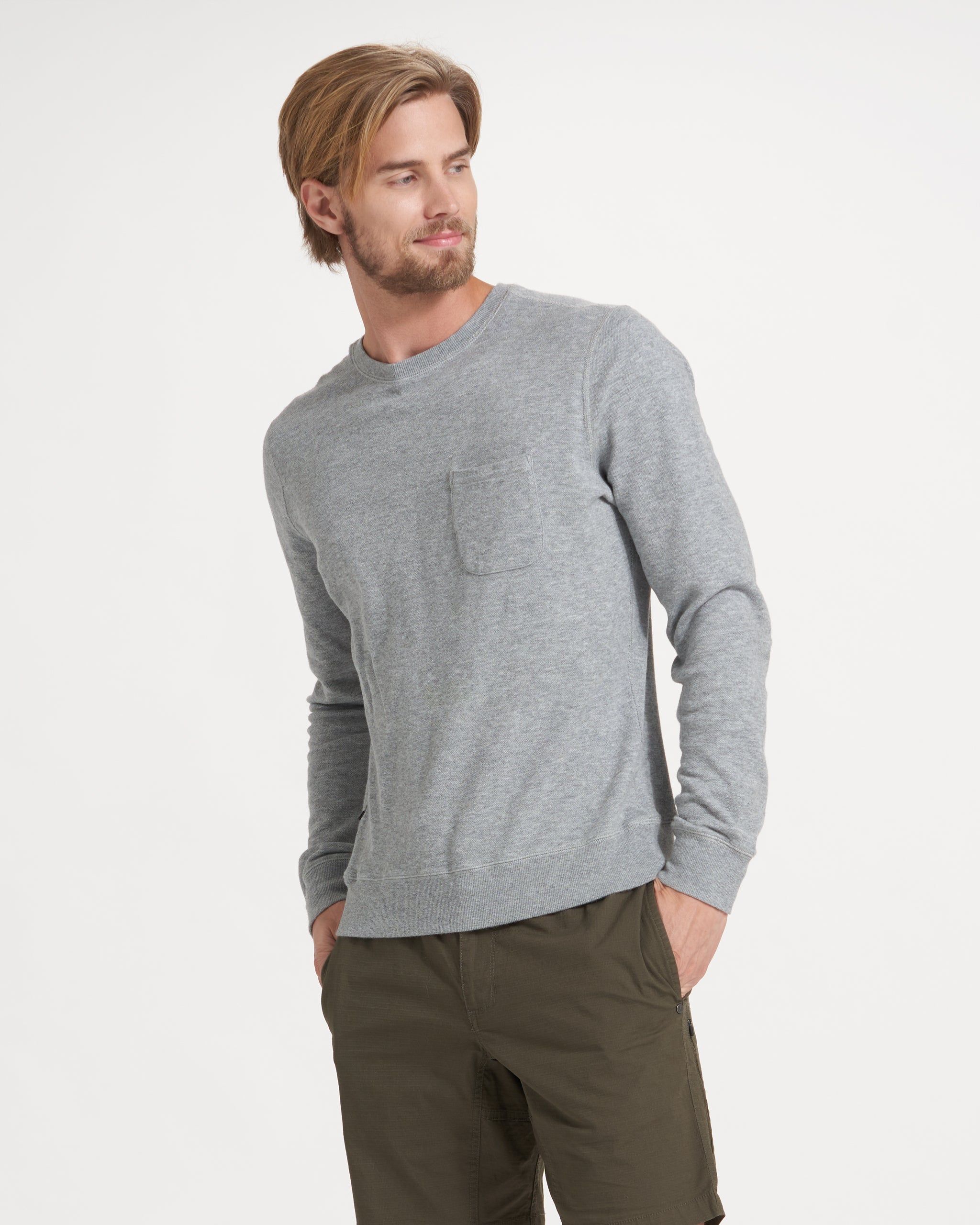 Jeffreys Pullover | Heather Grey sold by Vuori product image thumbnail 4