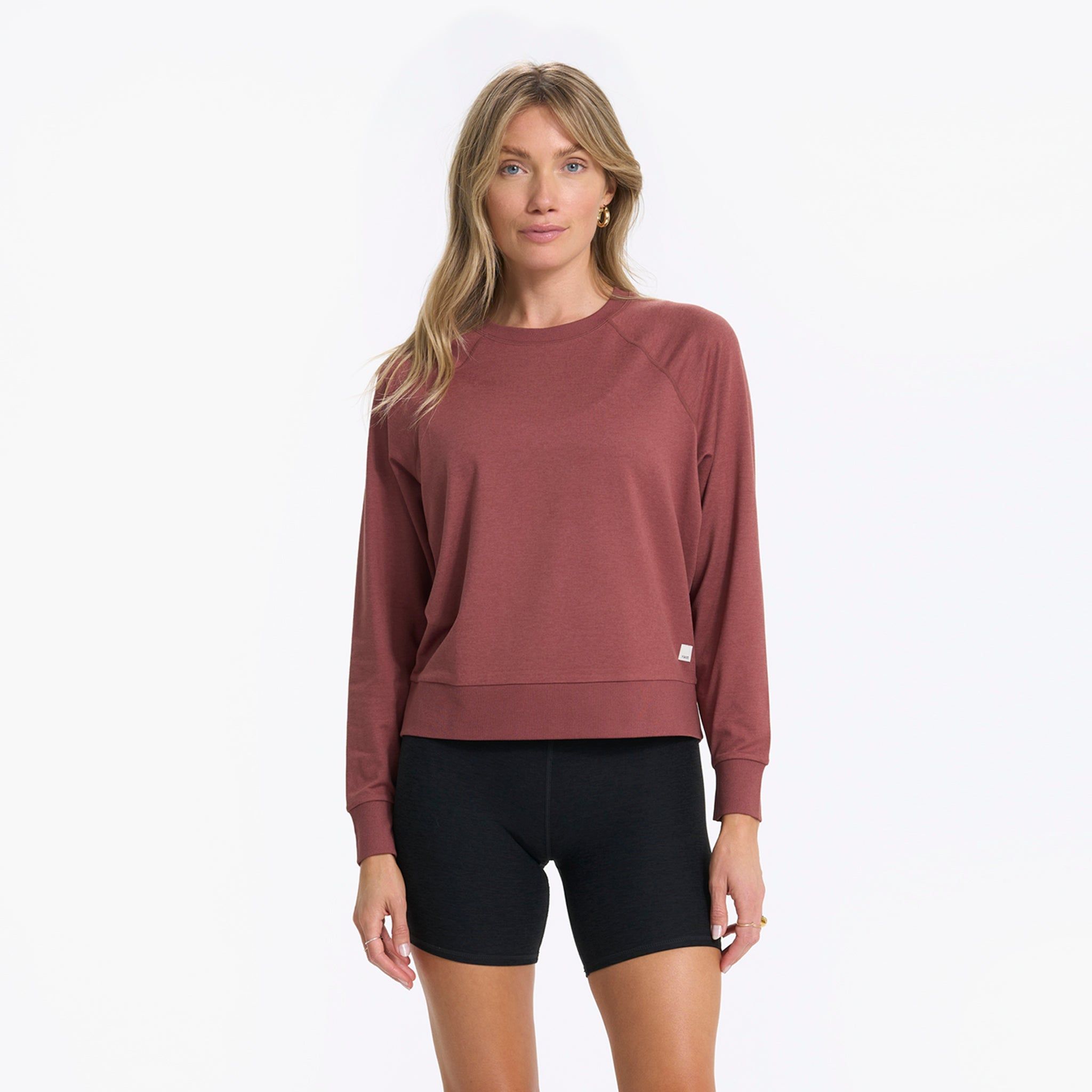 Long-Sleeve Halo Crew | Rosewood Heather sold by Vuori