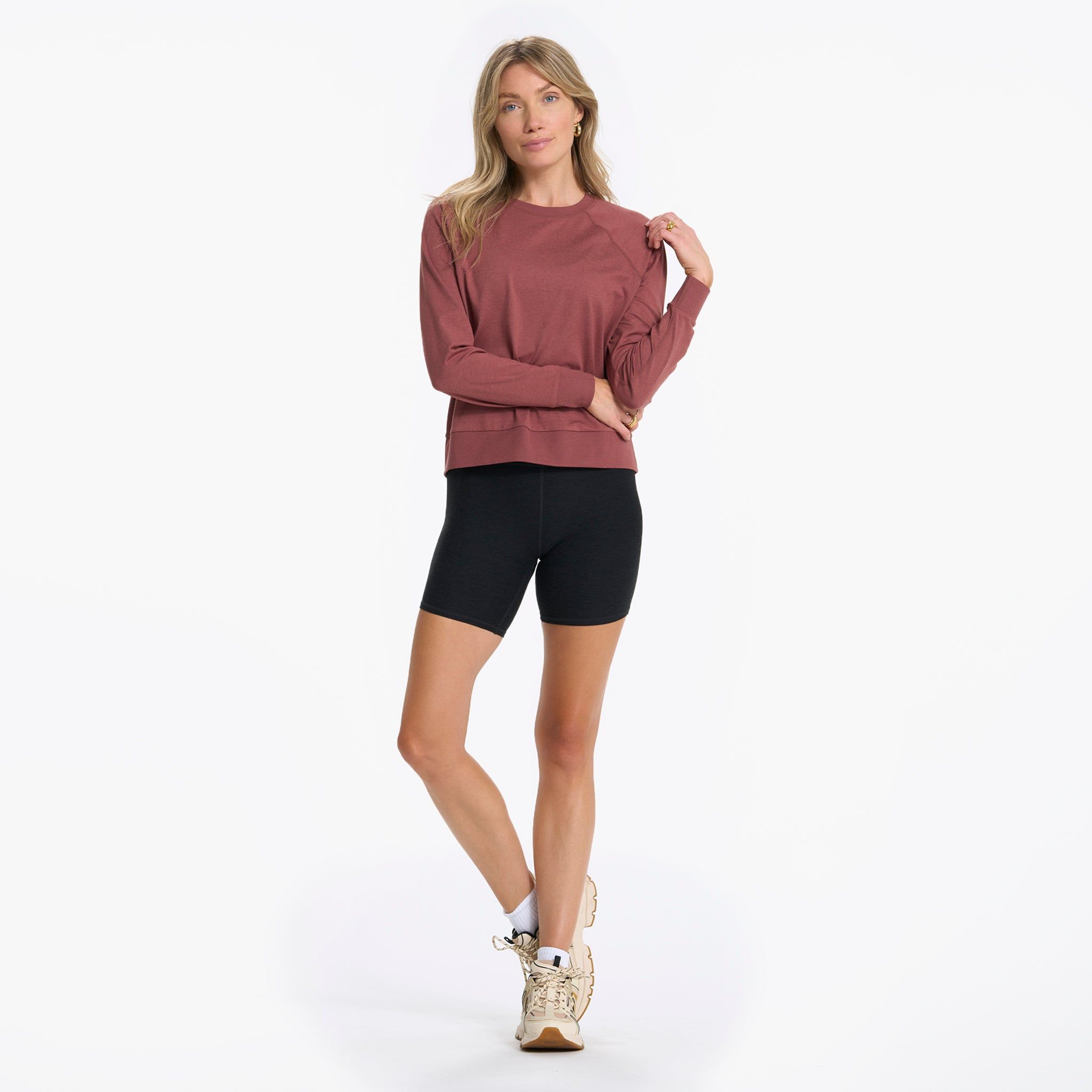 Long-Sleeve Halo Crew | Rosewood Heather sold by Vuori product image thumbnail 5