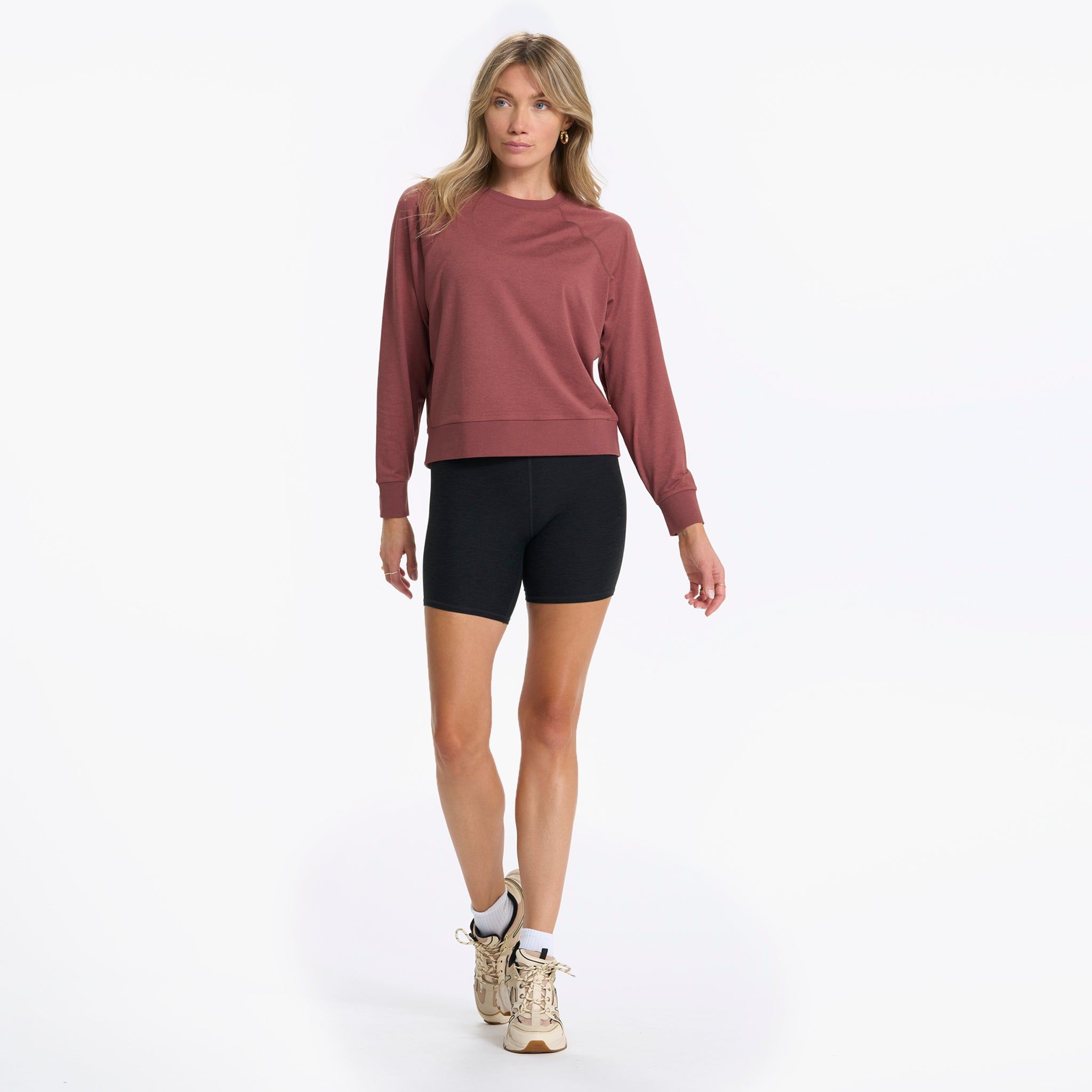 Long-Sleeve Halo Crew | Rosewood Heather sold by Vuori product image thumbnail 4