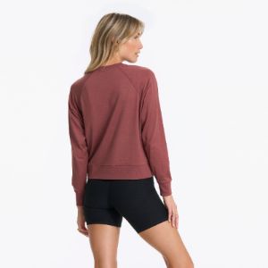 Long-Sleeve Halo Crew | Rosewood Heather sold by Vuori