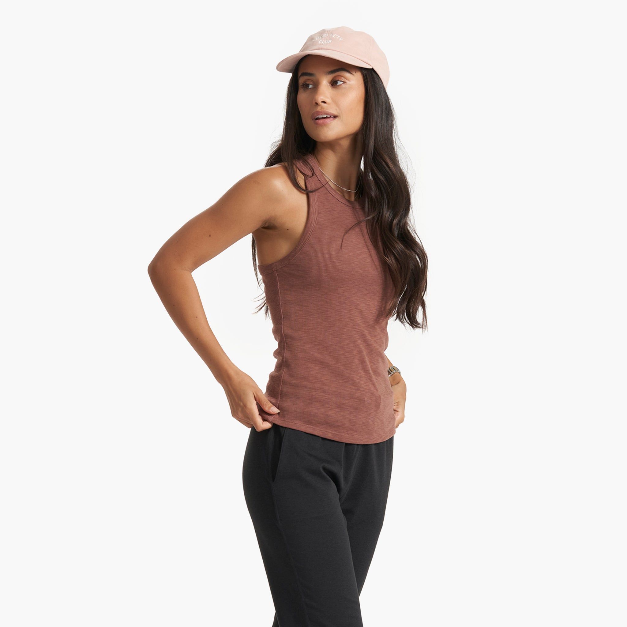 Sunrise High Neck Tank | Hazelnut sold by Vuori product image thumbnail 3