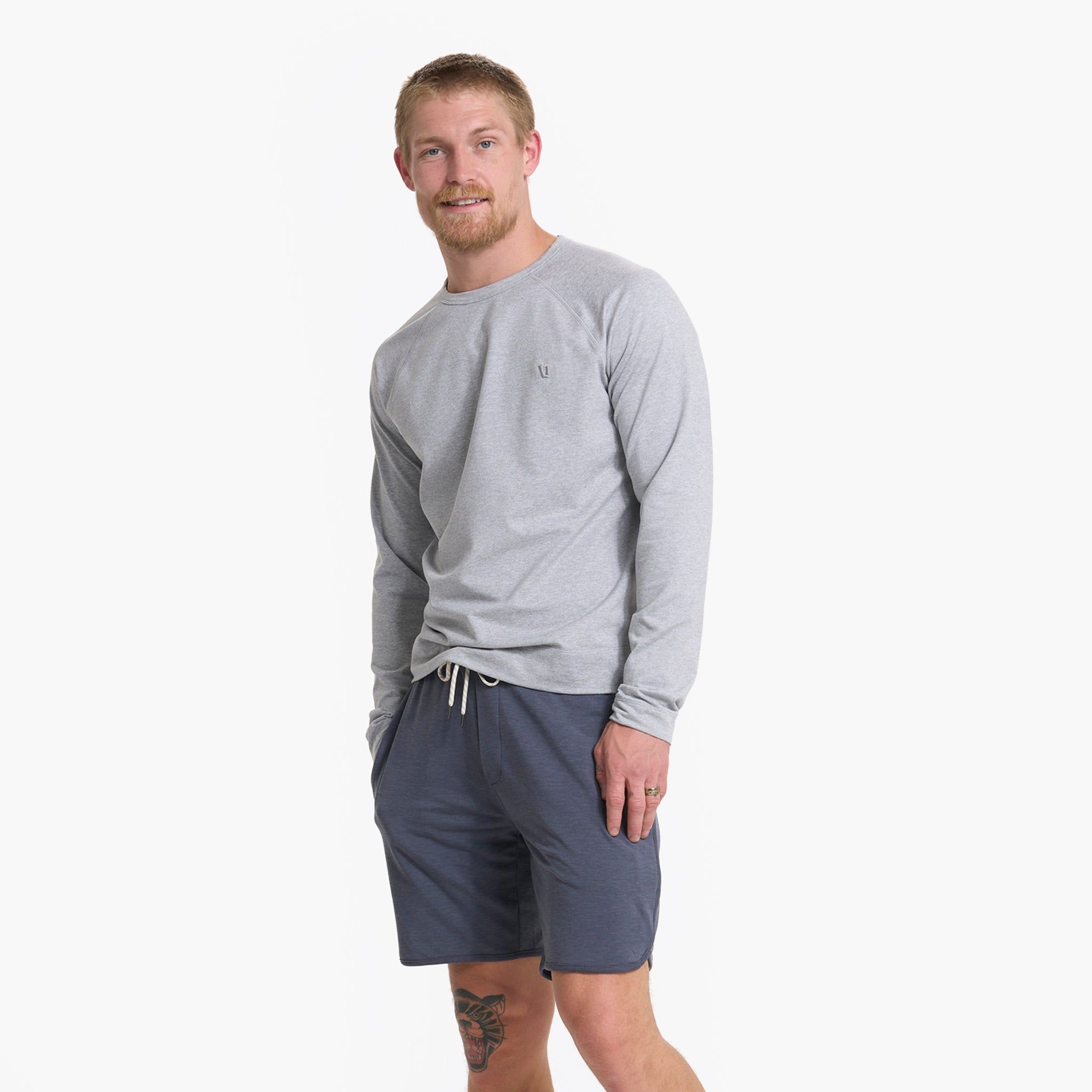 Austin Sweatshort | Azure Heather sold by Vuori product image thumbnail 3