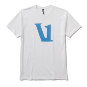 V1 Logo Tee | White/Cloud sold by Vuori