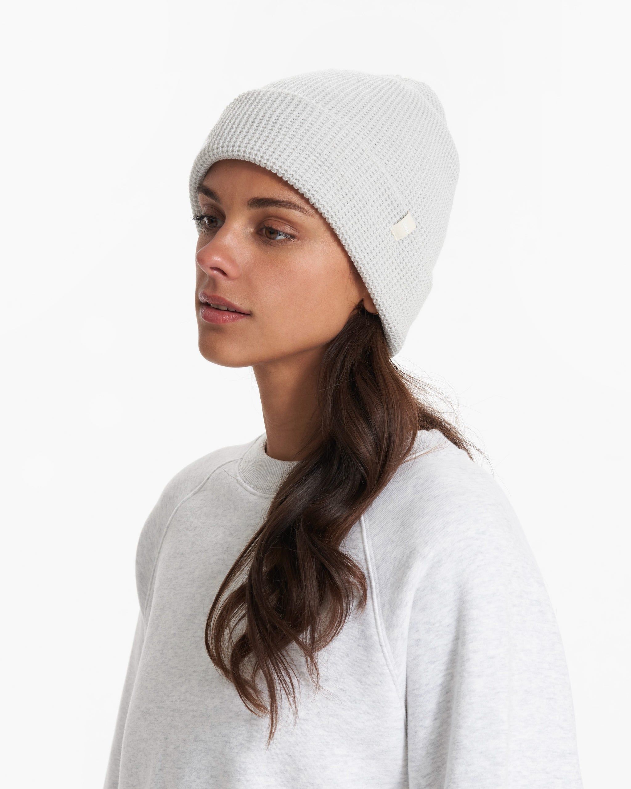 Alpine Waffle Beanie | Salt sold by Vuori product image thumbnail 4