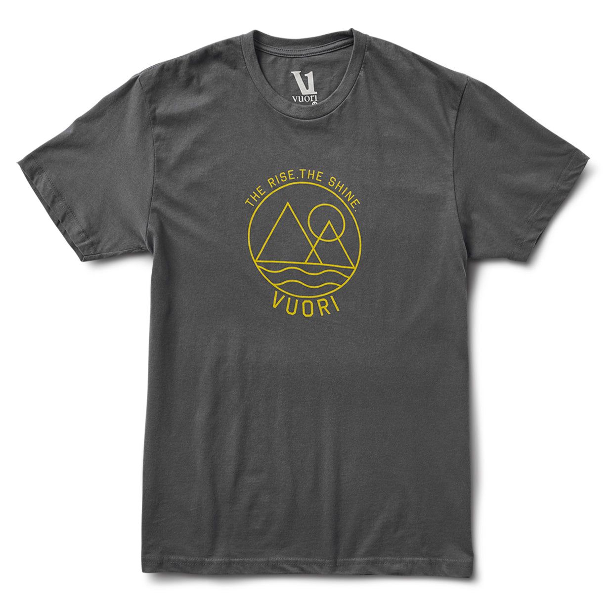 The Rise The Shine Tee | Charcoal sold by Vuori
