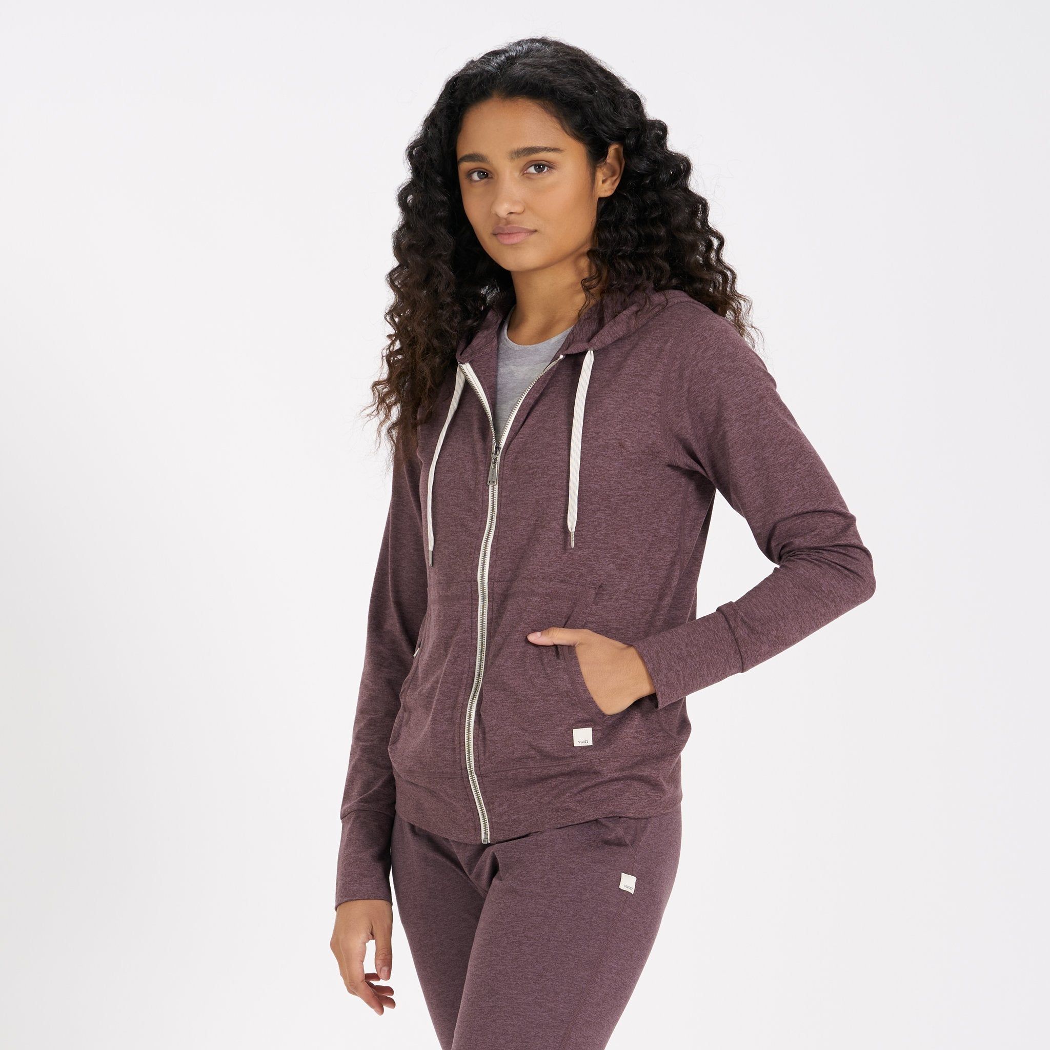 Halo Performance Hoodie | Smoked Plum Heather sold by Vuori
