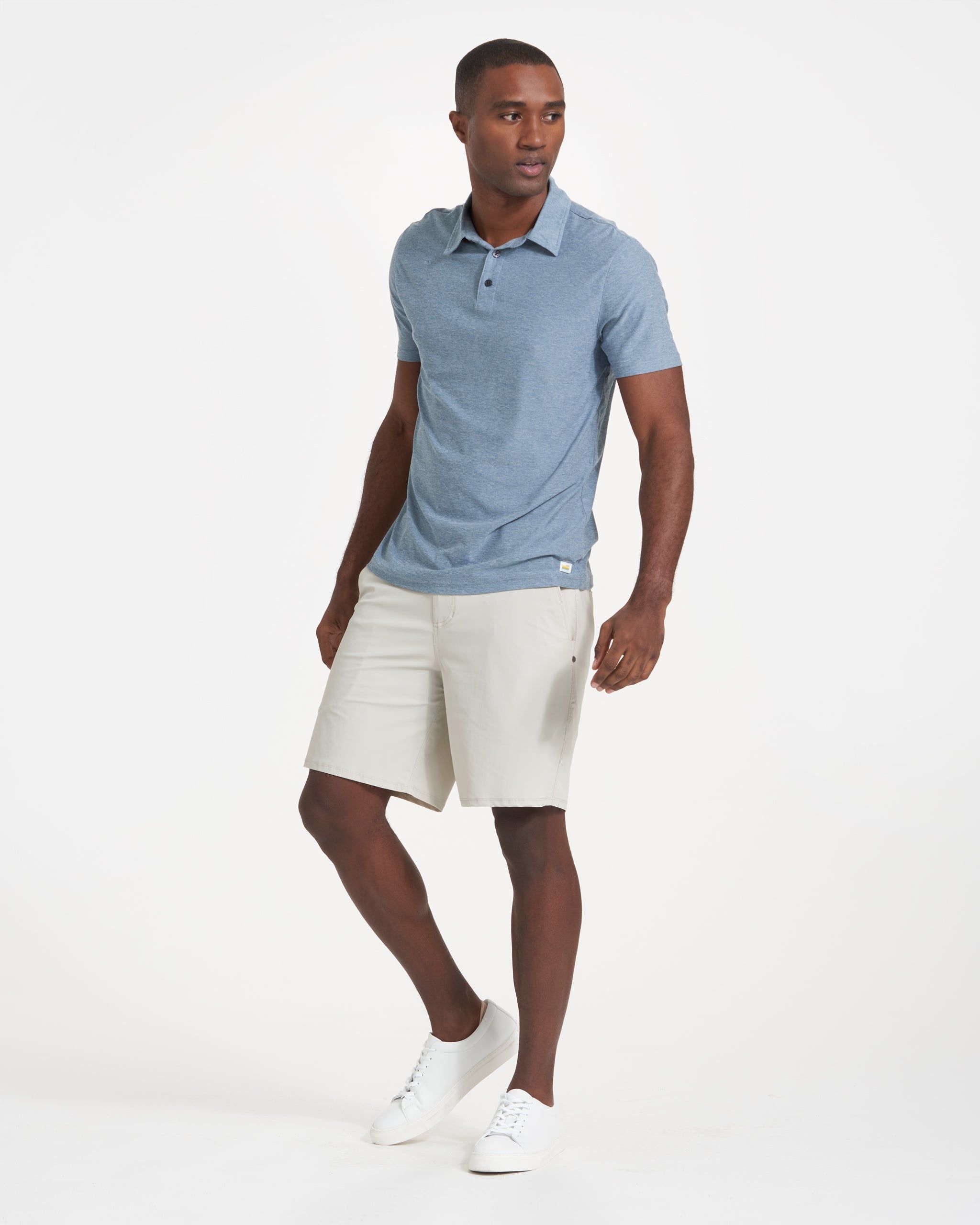 Strato Tech Polo | Cloud Heather sold by Vuori product image thumbnail 6