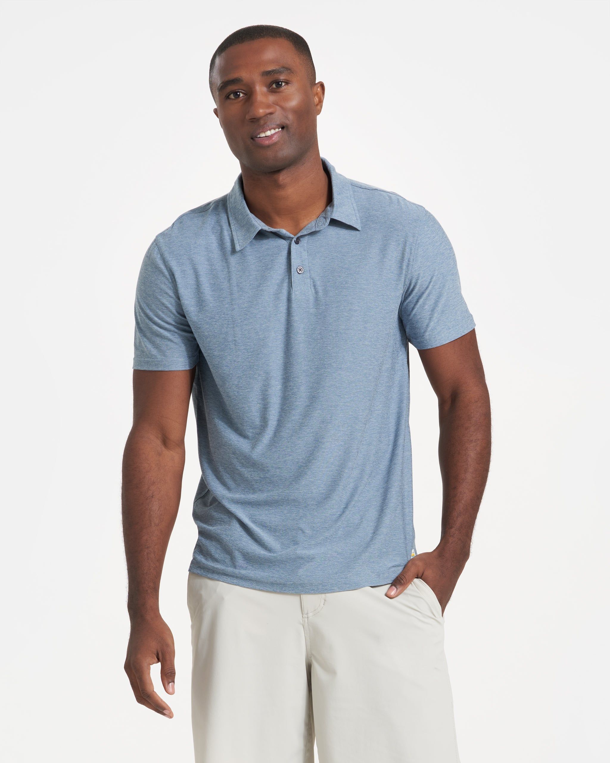 Strato Tech Polo | Cloud Heather sold by Vuori product image thumbnail 2