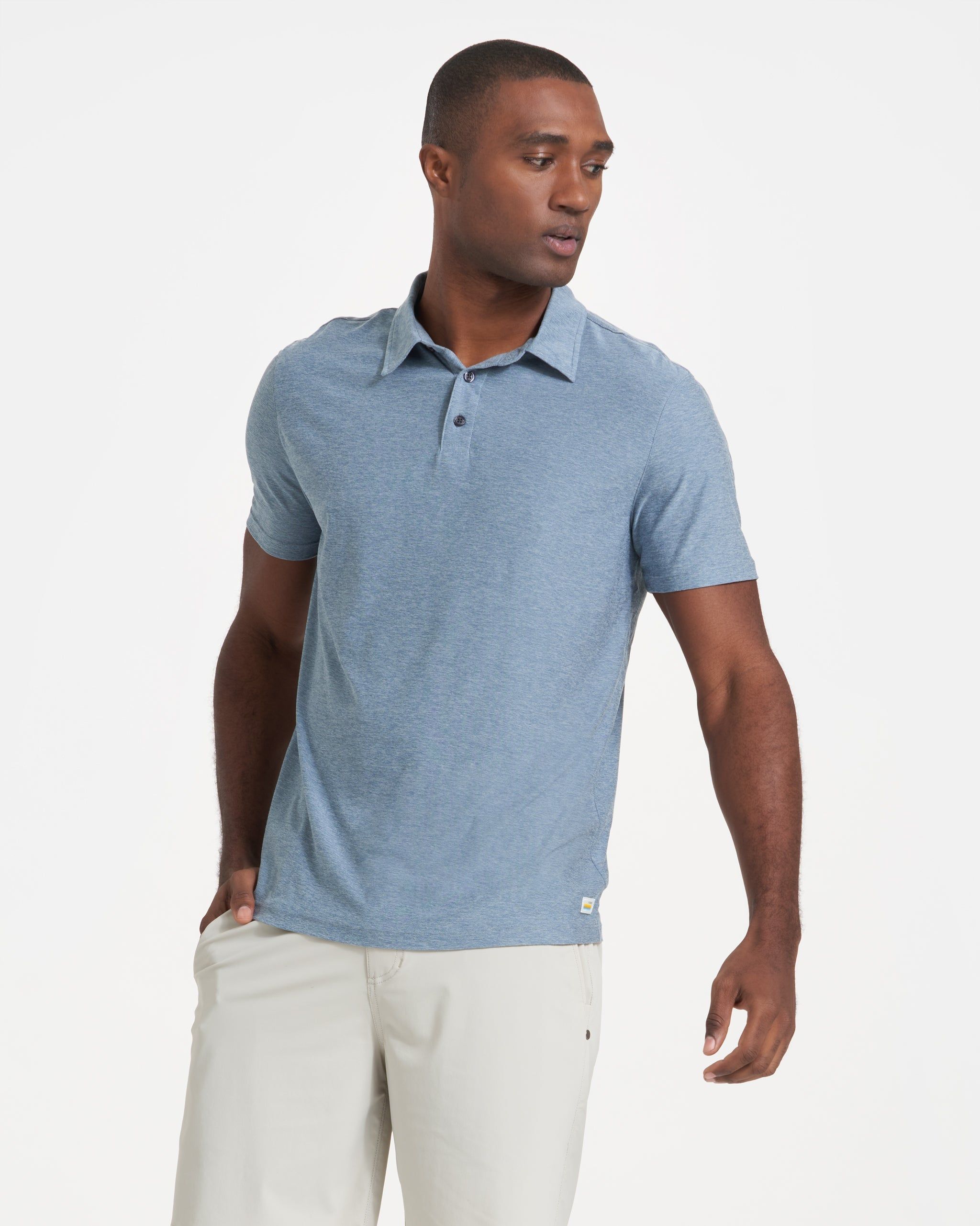 Strato Tech Polo | Cloud Heather sold by Vuori product image thumbnail 4