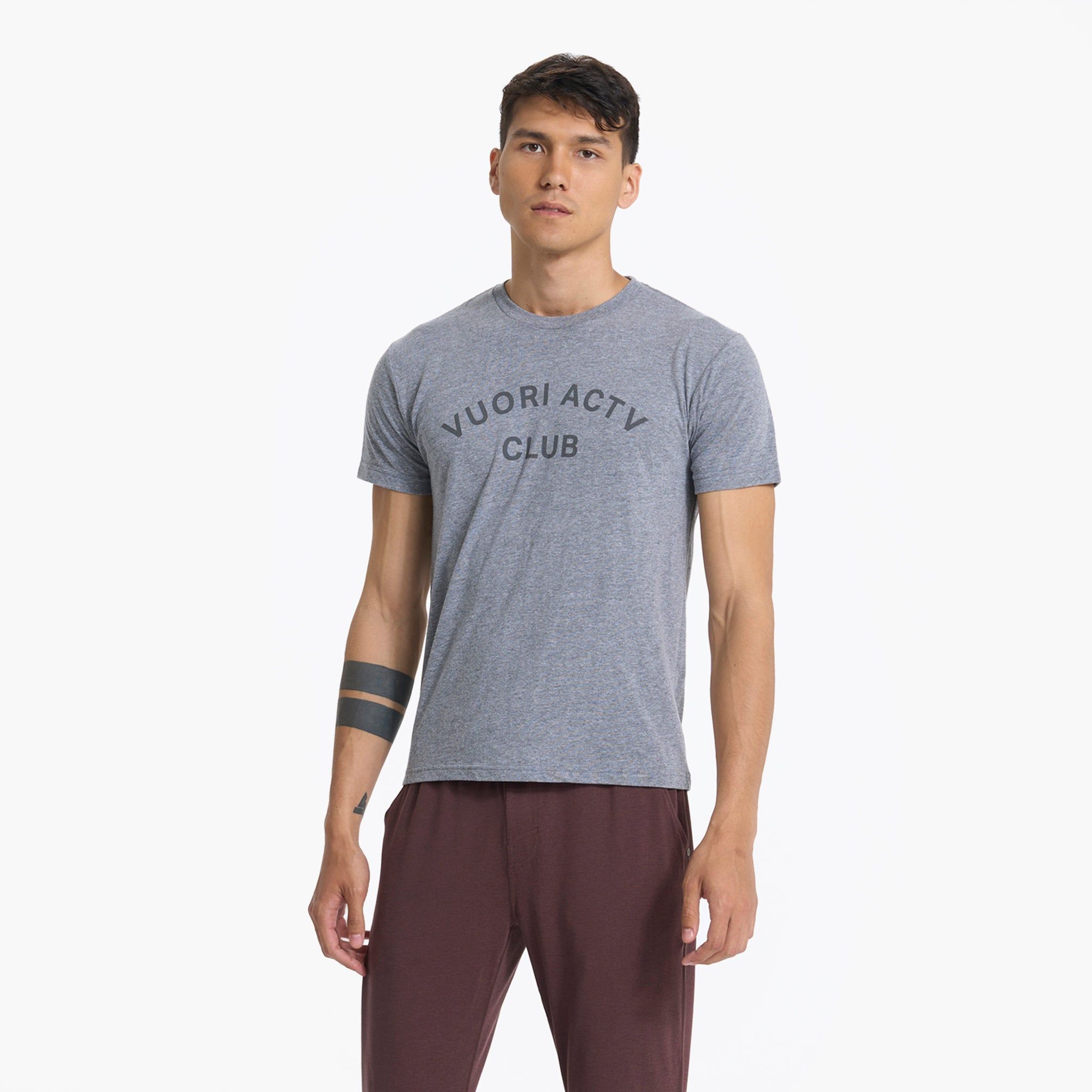 ACTV Club Tee | Heather Grey sold by Vuori product image thumbnail 2