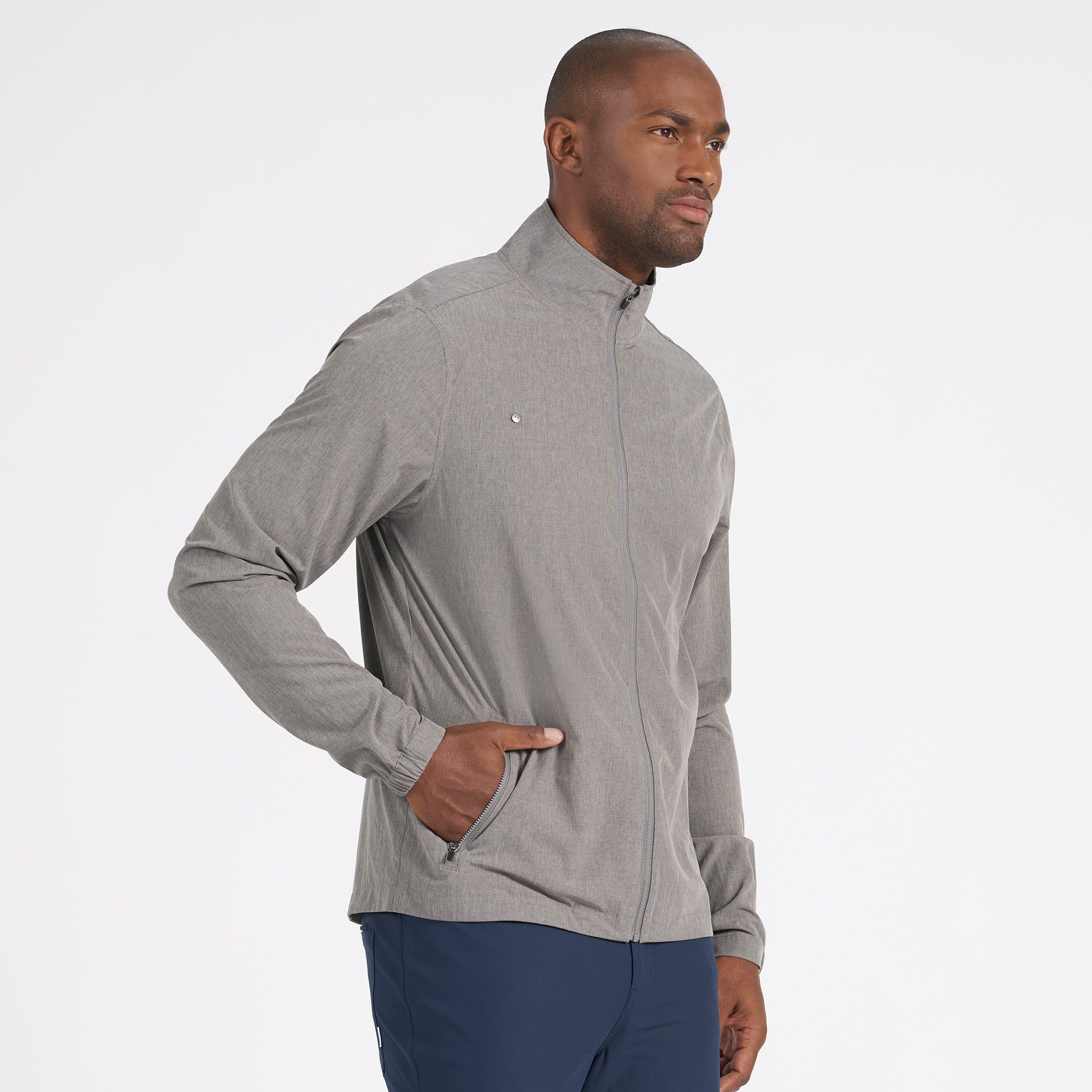 Venture Track Jacket | Grey Linen Texture sold by Vuori product image thumbnail 3