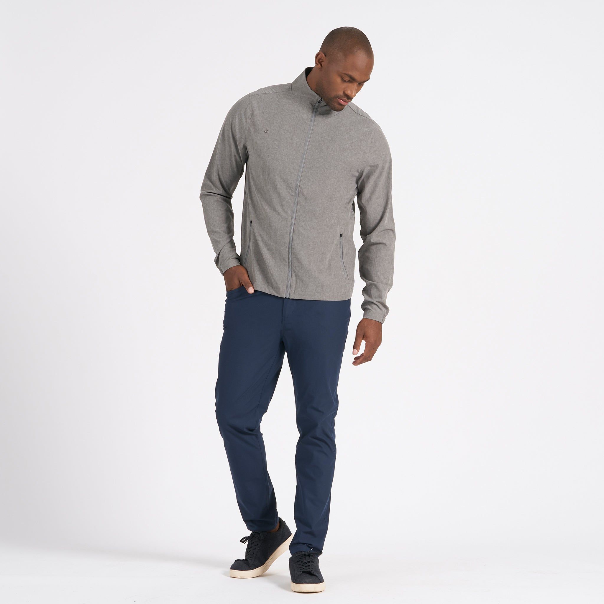 Venture Track Jacket | Grey Linen Texture sold by Vuori product image thumbnail 4