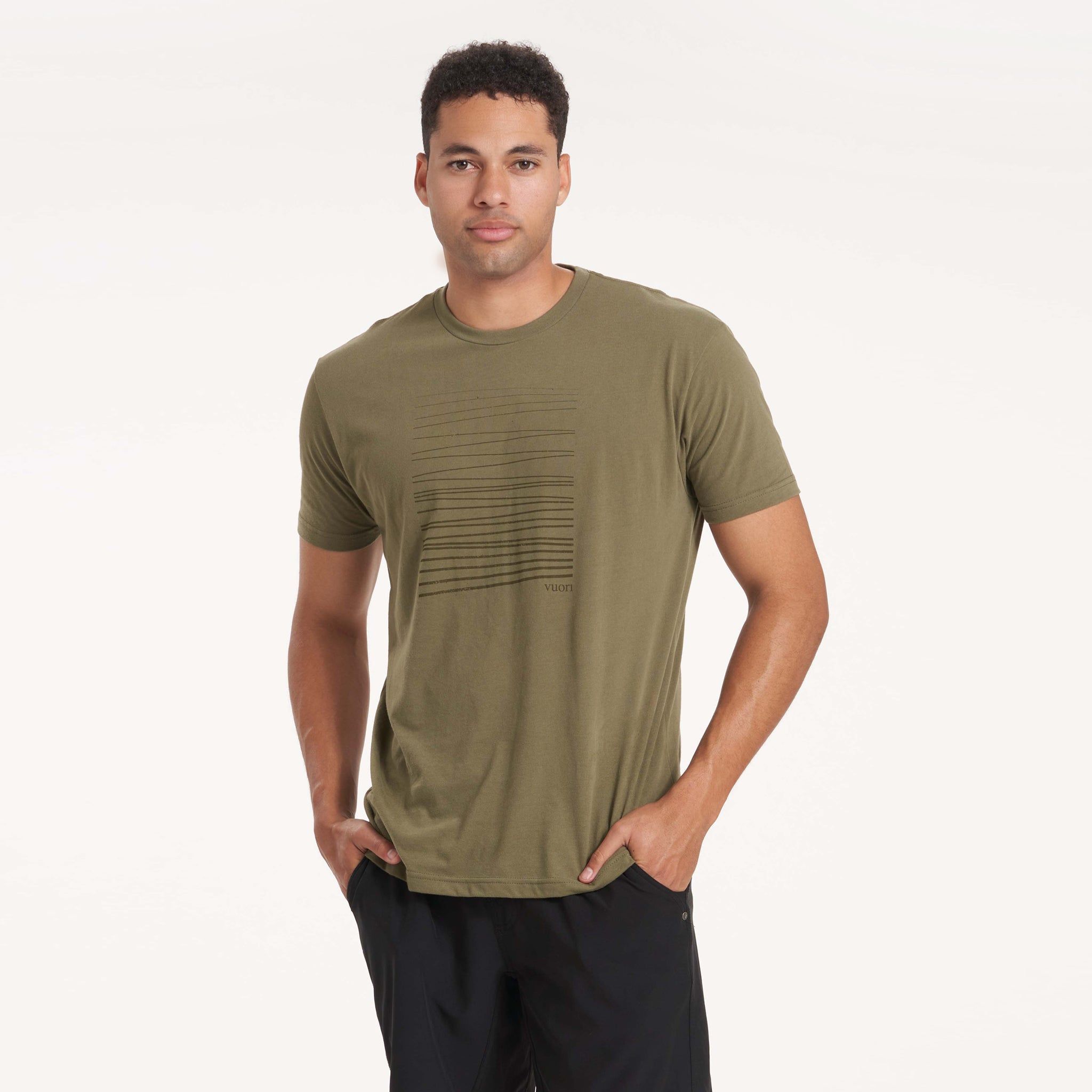 Driftwood Tee | Army sold by Vuori product image thumbnail 2
