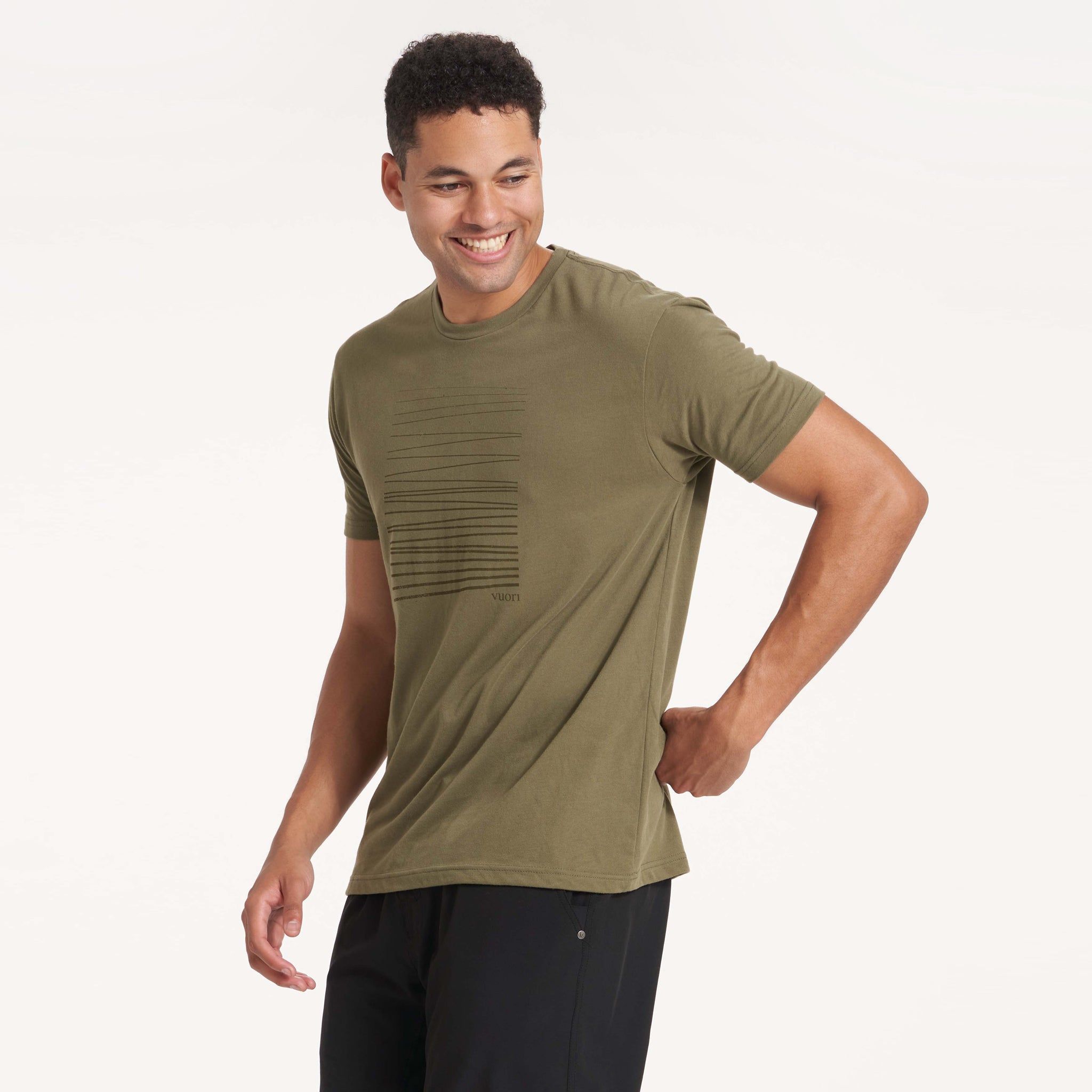 Driftwood Tee | Army sold by Vuori product image thumbnail 3