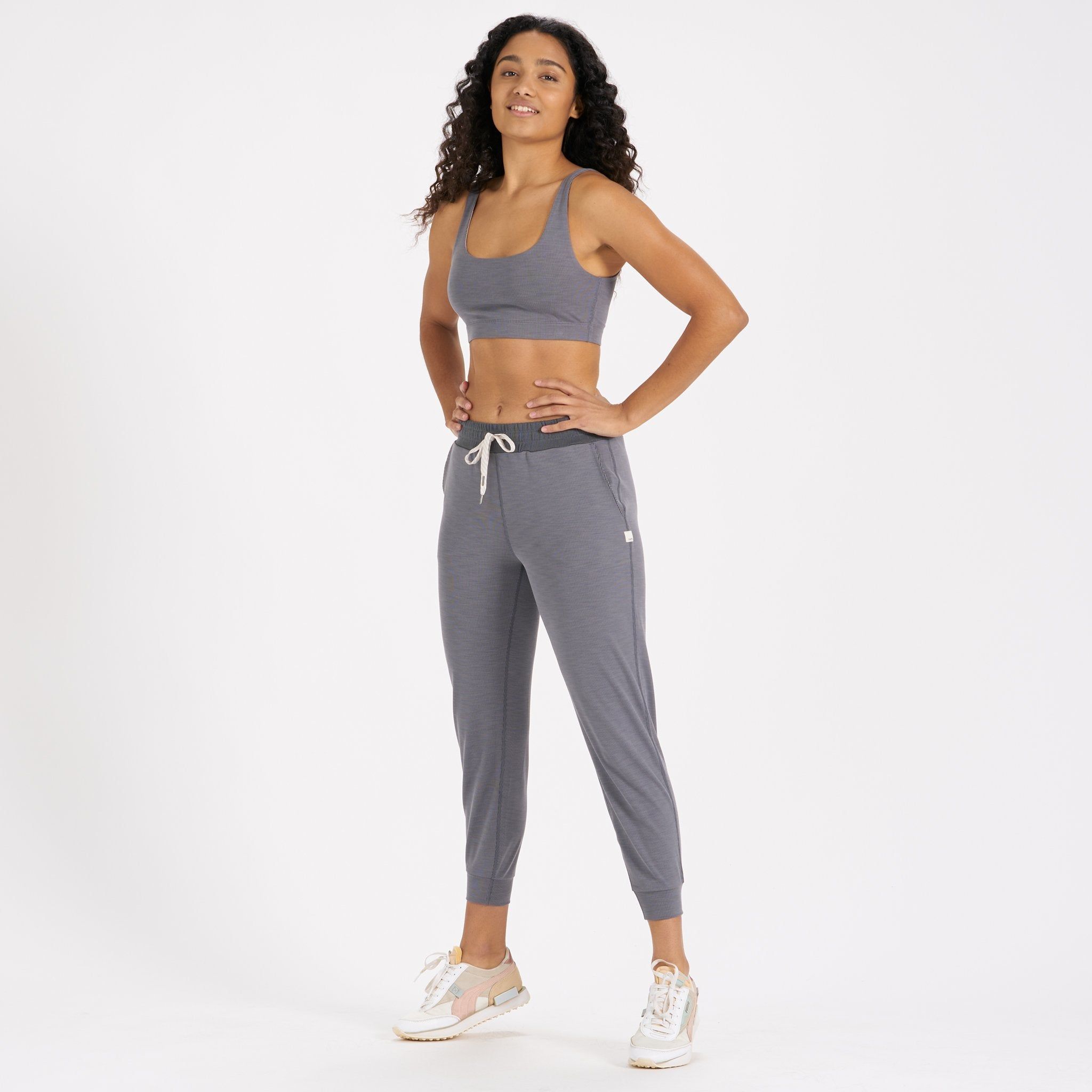 Lux Rib Daily Bra | Heather Grey sold by Vuori product image thumbnail 4