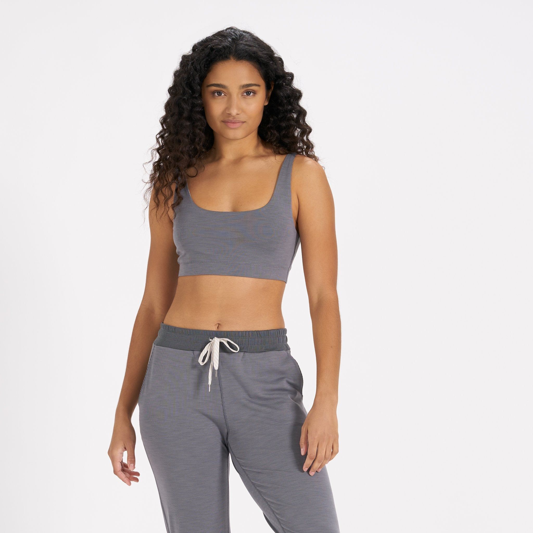 Lux Rib Daily Bra | Heather Grey sold by Vuori