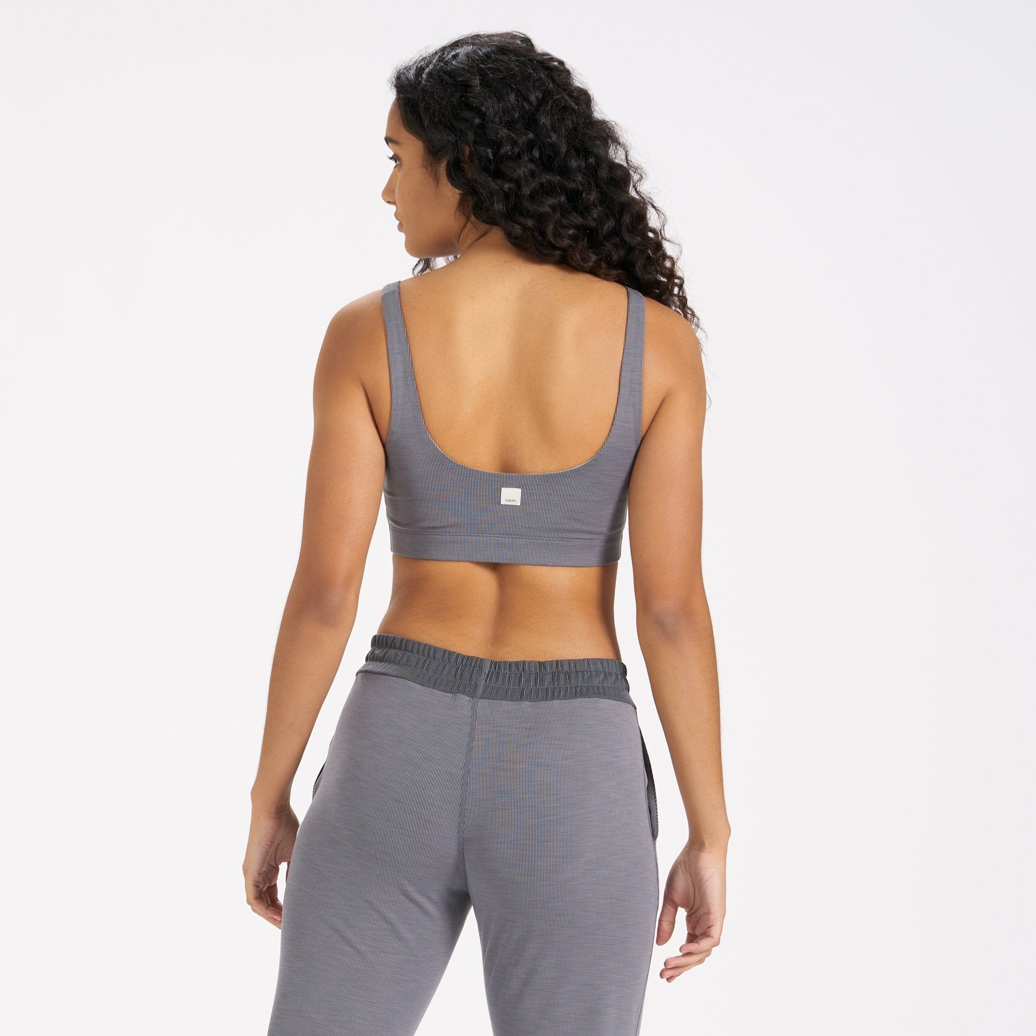 Lux Rib Daily Bra | Heather Grey sold by Vuori product image thumbnail 3
