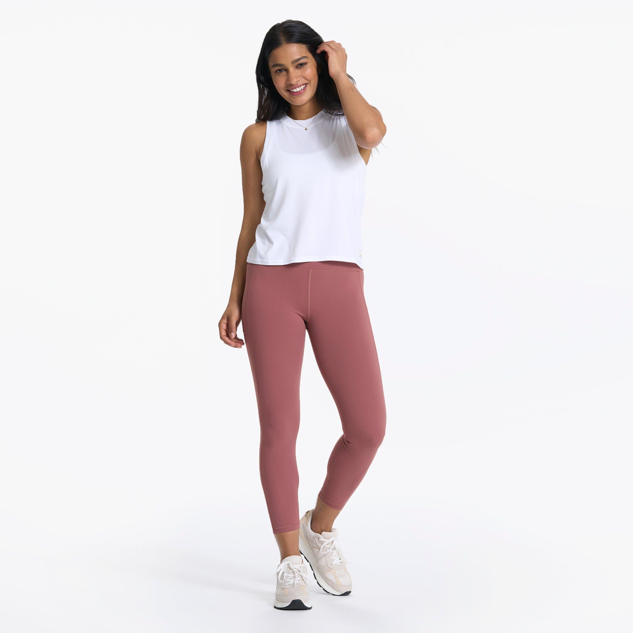 Studio Pocket Legging-Short | Rosewood sold by Vuori product image thumbnail 5