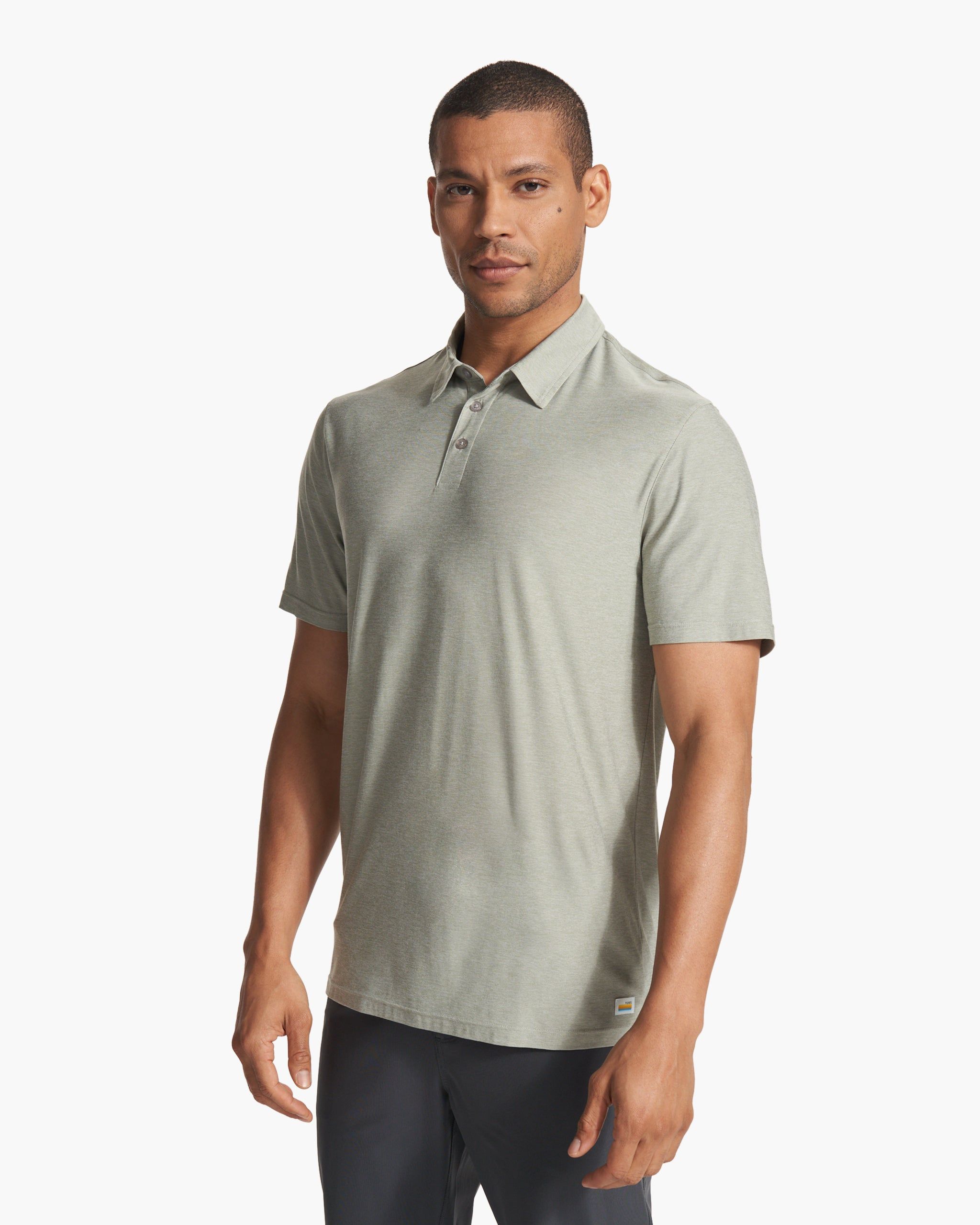 Strato Tech Polo | White Sage Heather sold by Vuori product image thumbnail 4