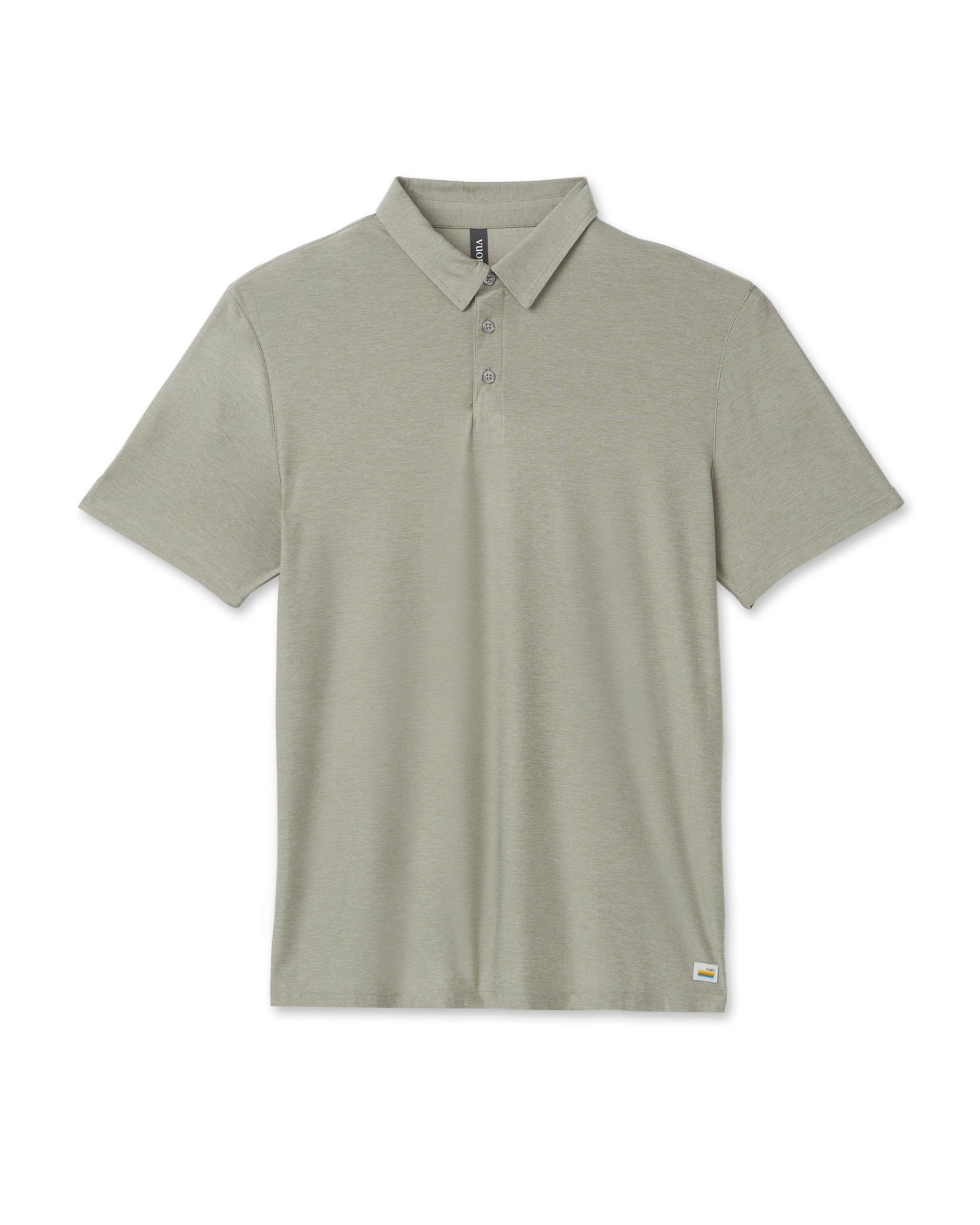 Strato Tech Polo | White Sage Heather sold by Vuori
