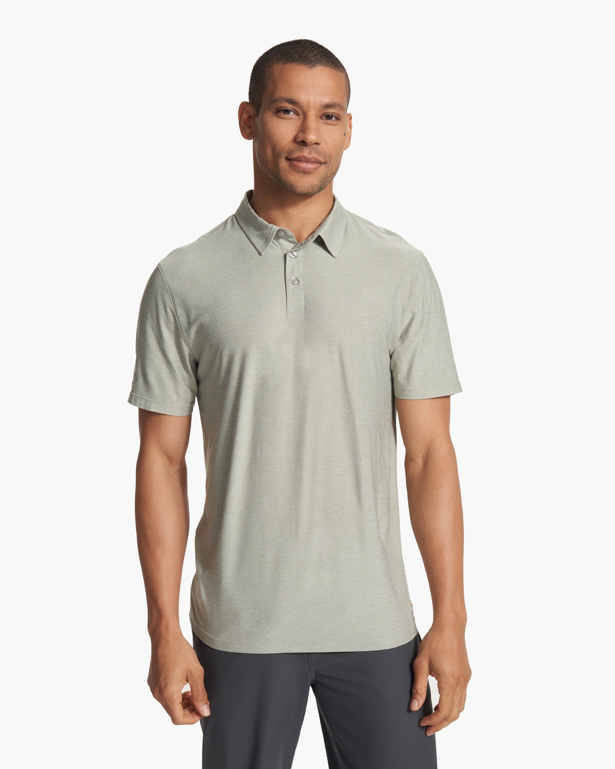 Strato Tech Polo | White Sage Heather sold by Vuori product image thumbnail 2